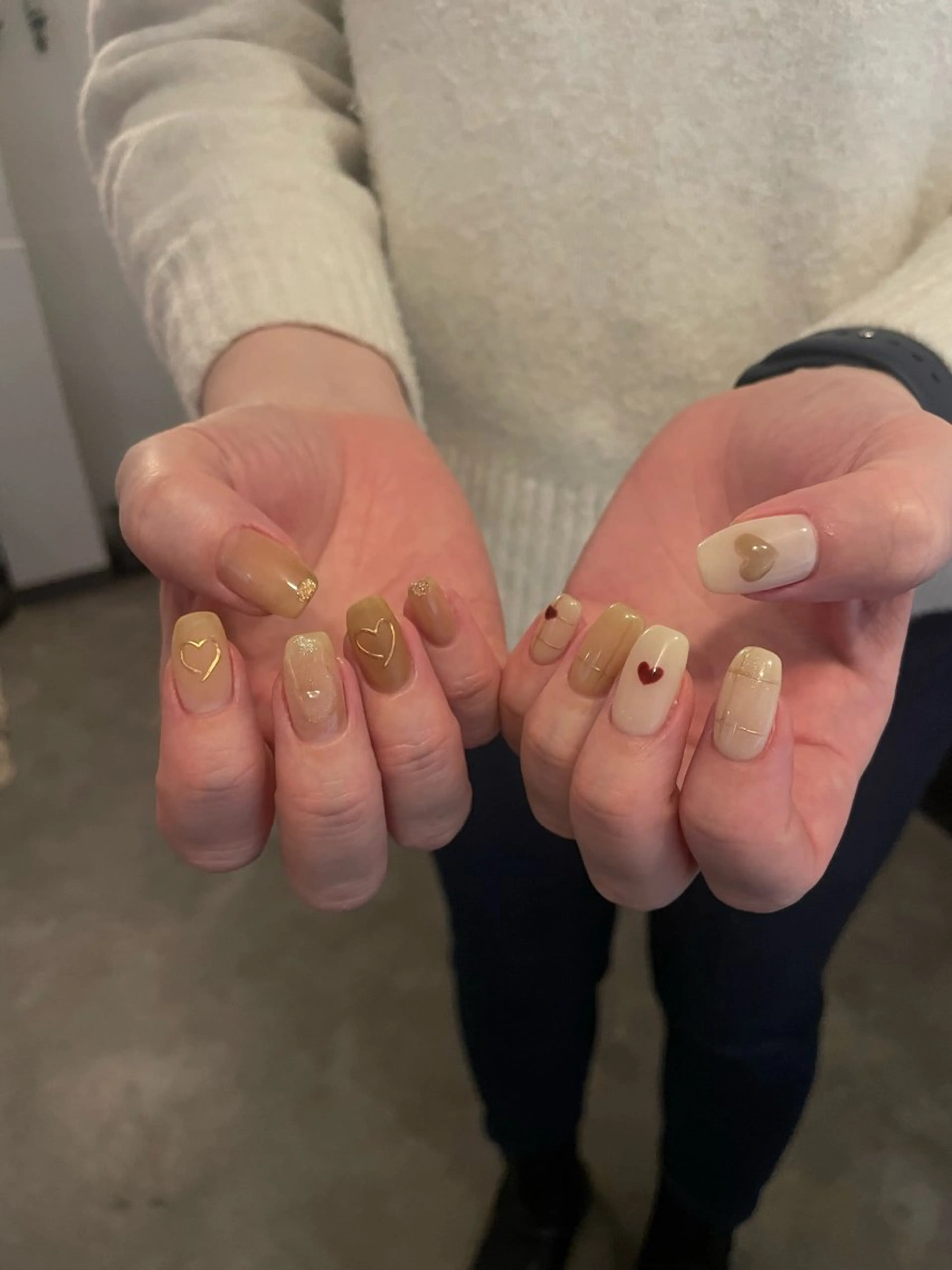 ネイル バレンタイン ハンドネイル roof nailのネイルデザイン