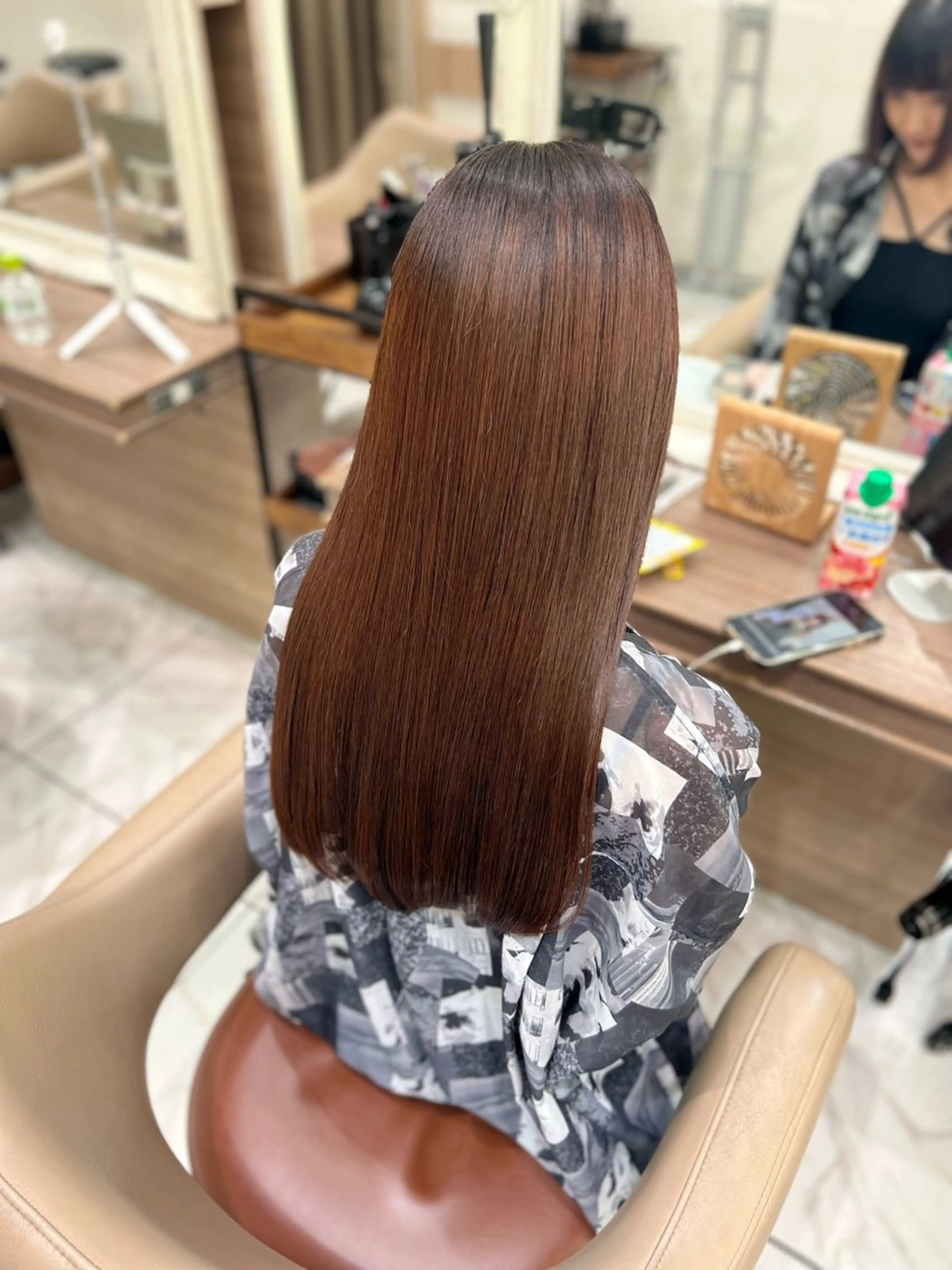 ロング 縮毛矯正 レイヤー×韓国 🇰🇷鈴木啓太のヘアスタイル