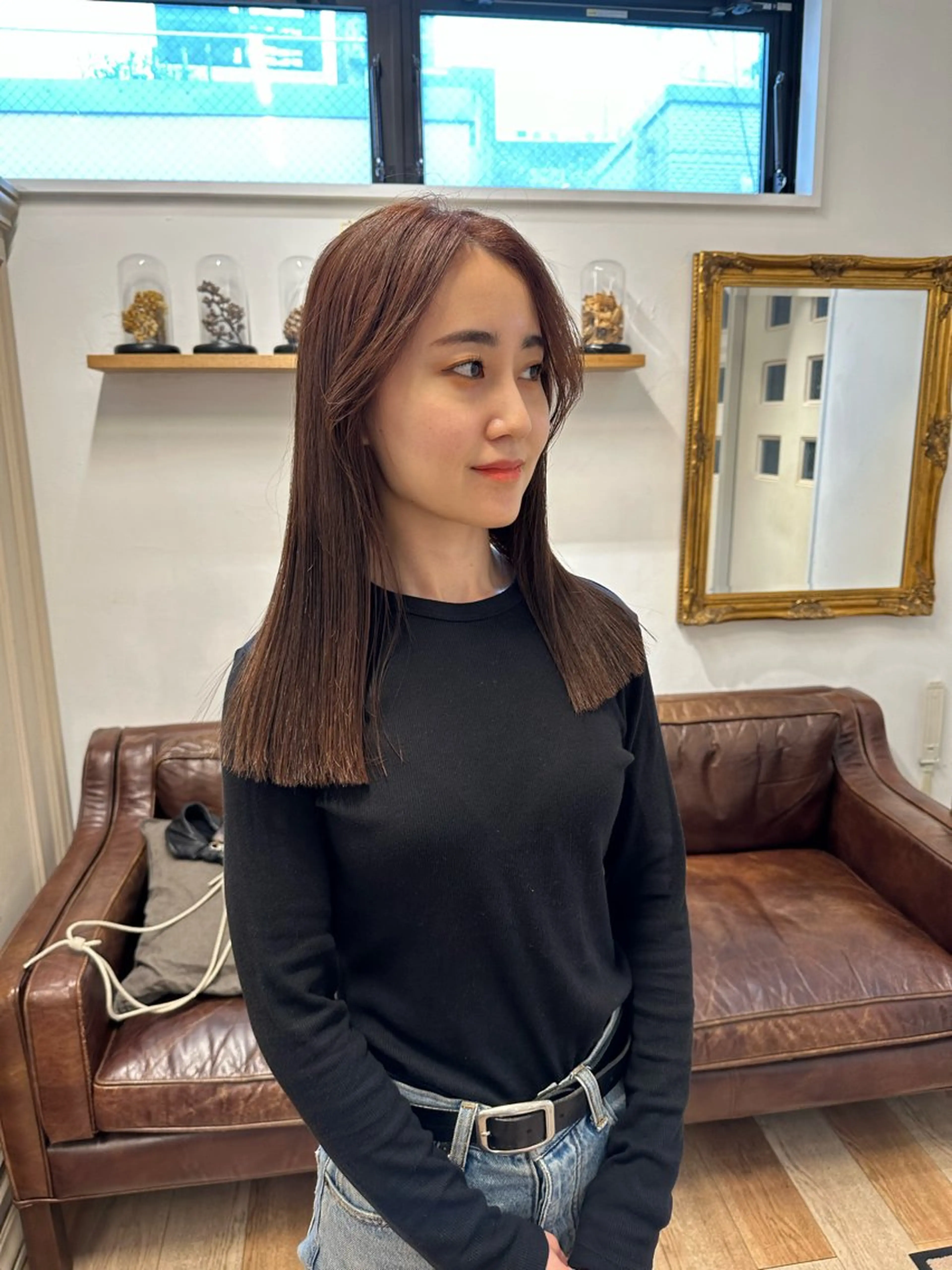 セミロング カラー ブリーチ ハイトーンカラー ブリーチなしカラー ボブ REINA☁️透明感 カラー/ぷつっと♡のヘアスタイル