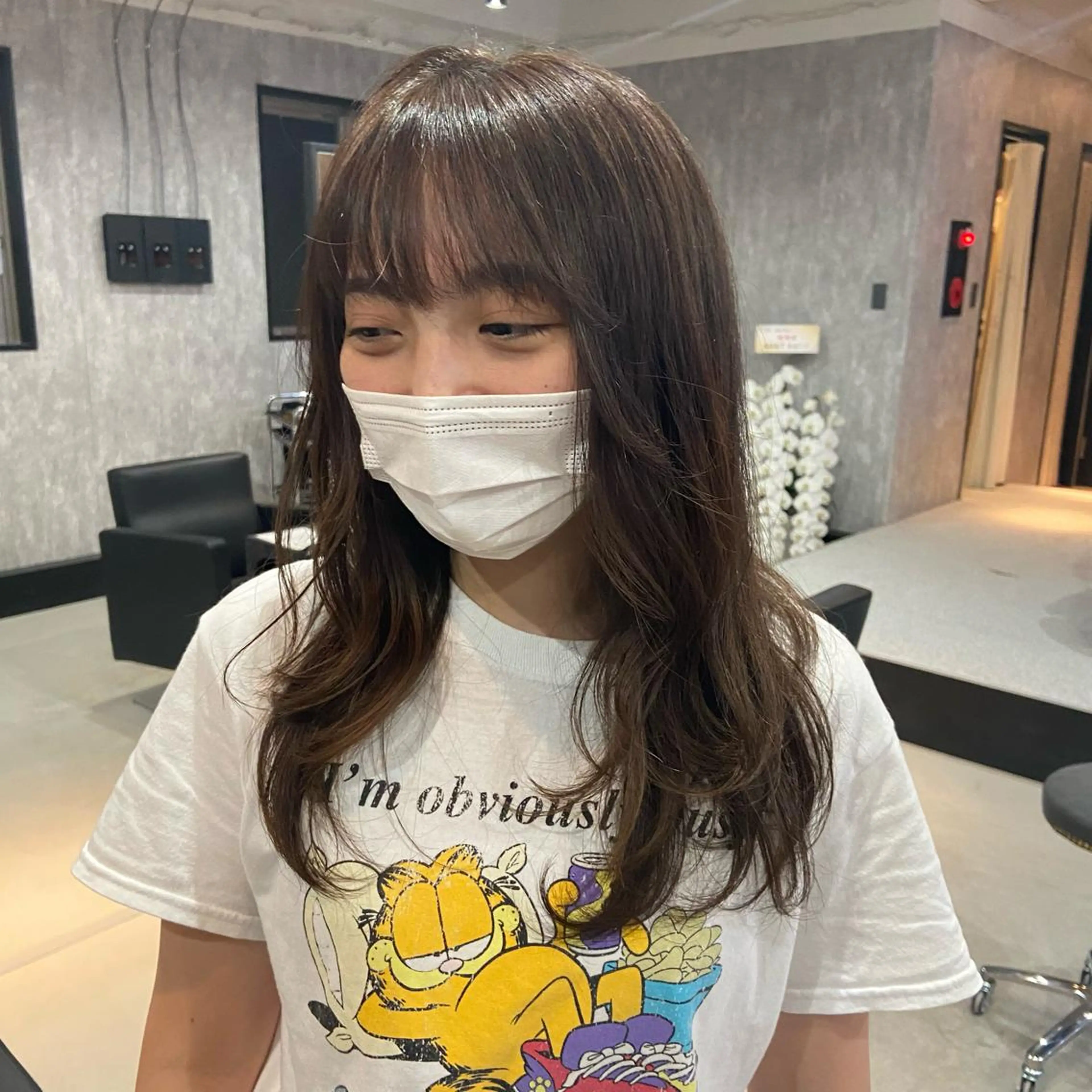 前髪縮毛矯正の写真