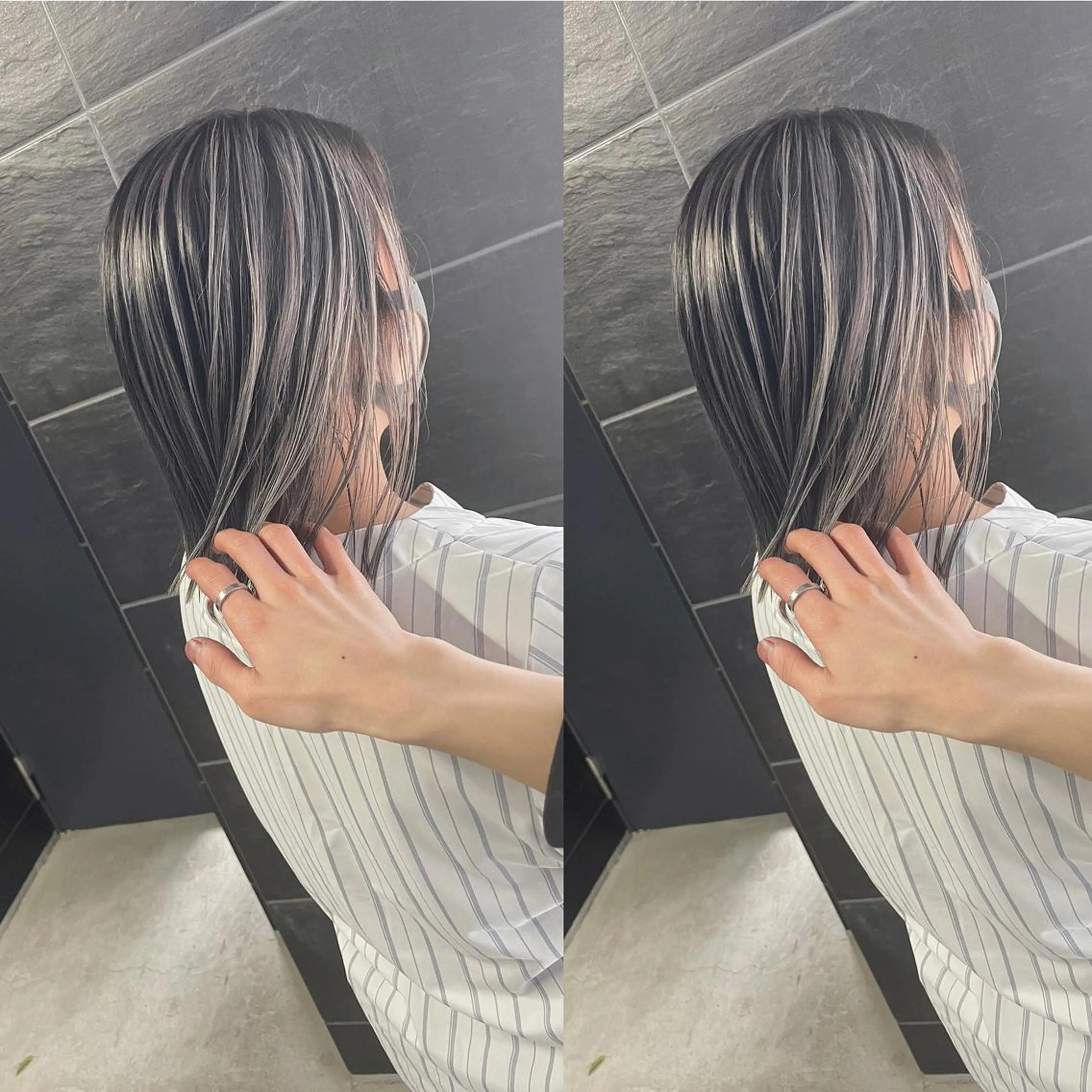 ショート カラー ヒカ/外国人風 デザインカラーのヘアスタイル