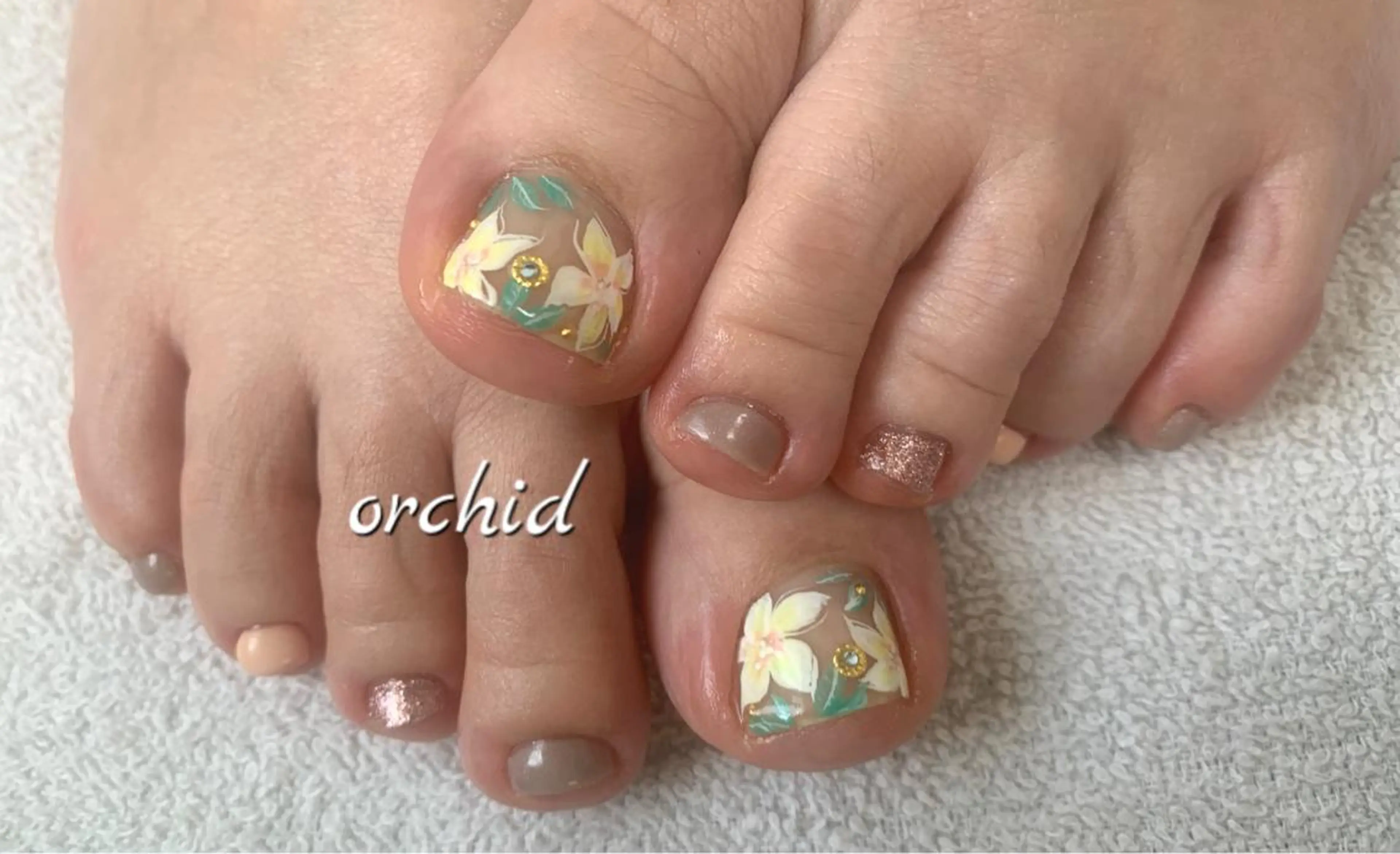 ネイル フットネイル orchid ♡オーキッドのネイルデザイン