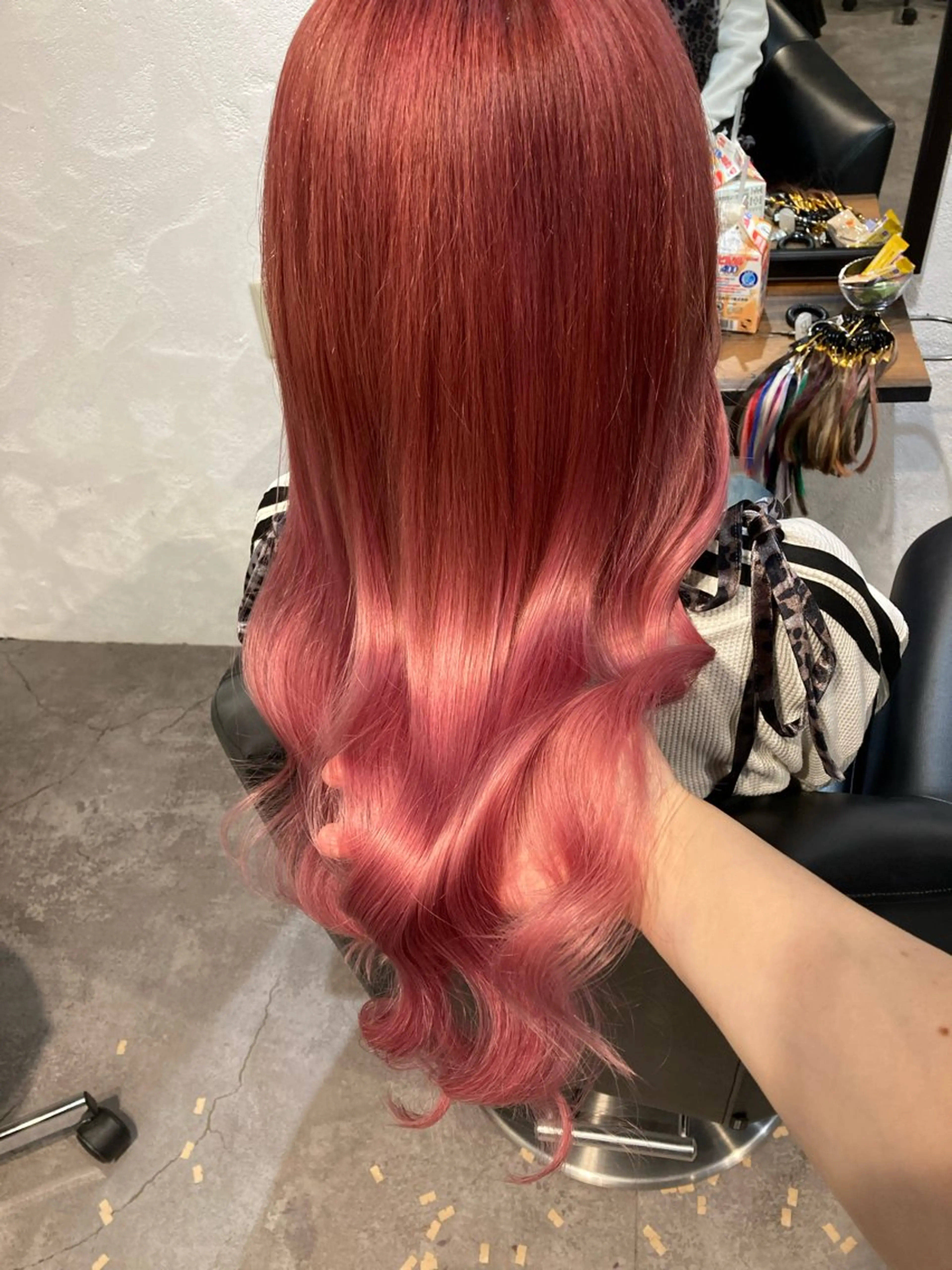 ロング カラー ヘアカラー エクステ ✨最安値✨エクステ カラー🌼つきな🌼のヘアスタイル