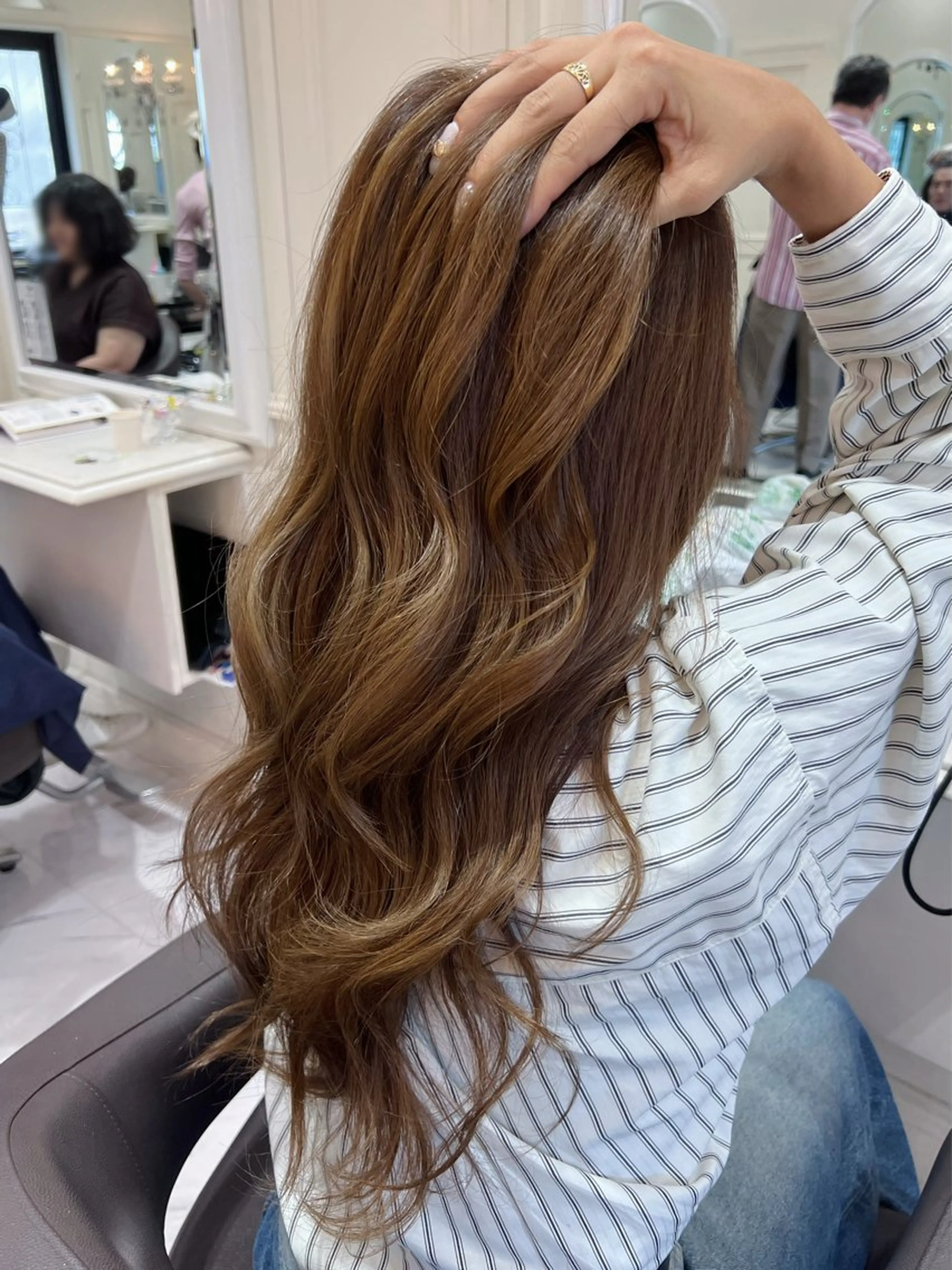 ロング カラー ヘアセット Salon de With 浅見友梨香のヘアスタイル