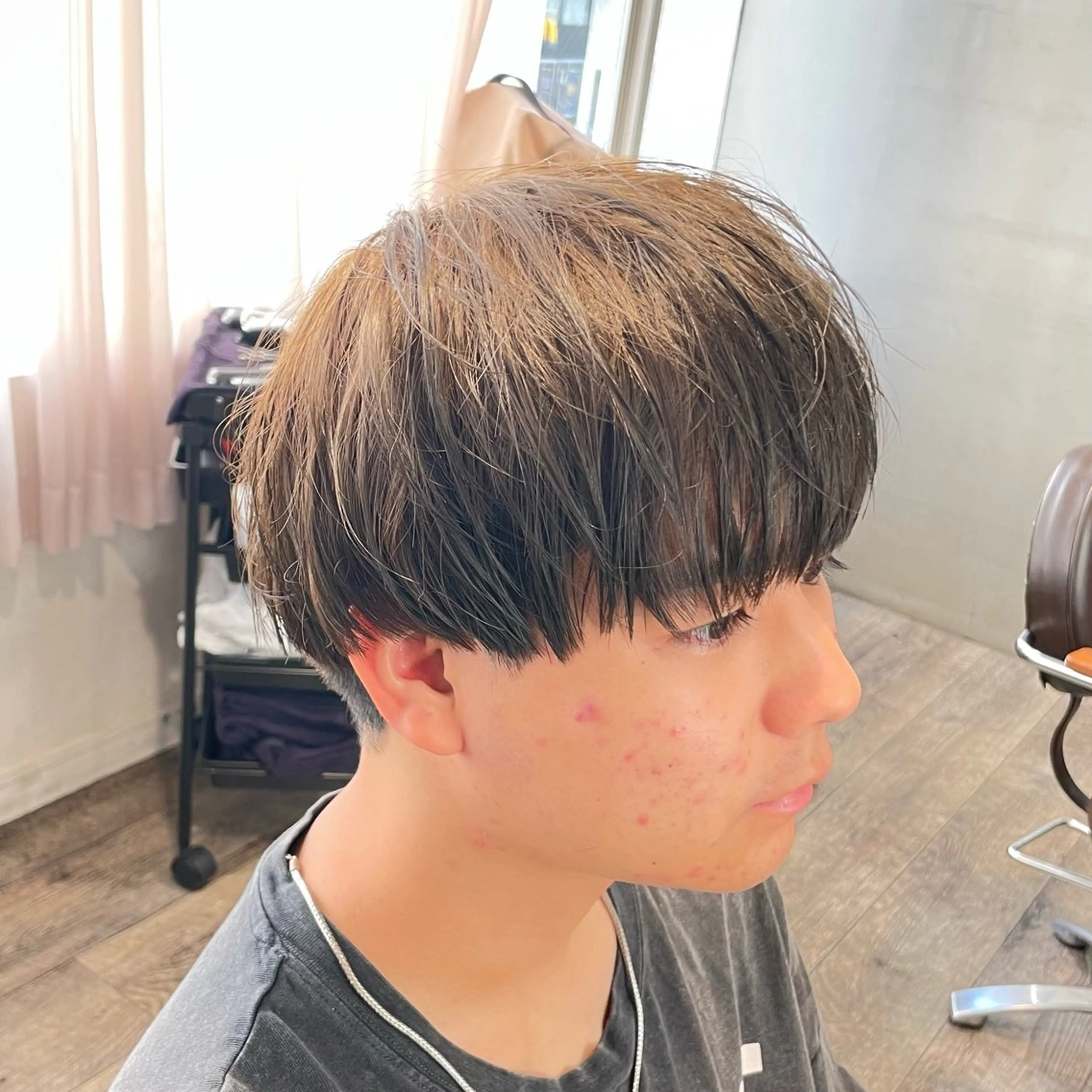 ショート メンズ カット ヘアセット メンズ/メンズパーマ /心斎橋/新地政紀のヘアスタイル