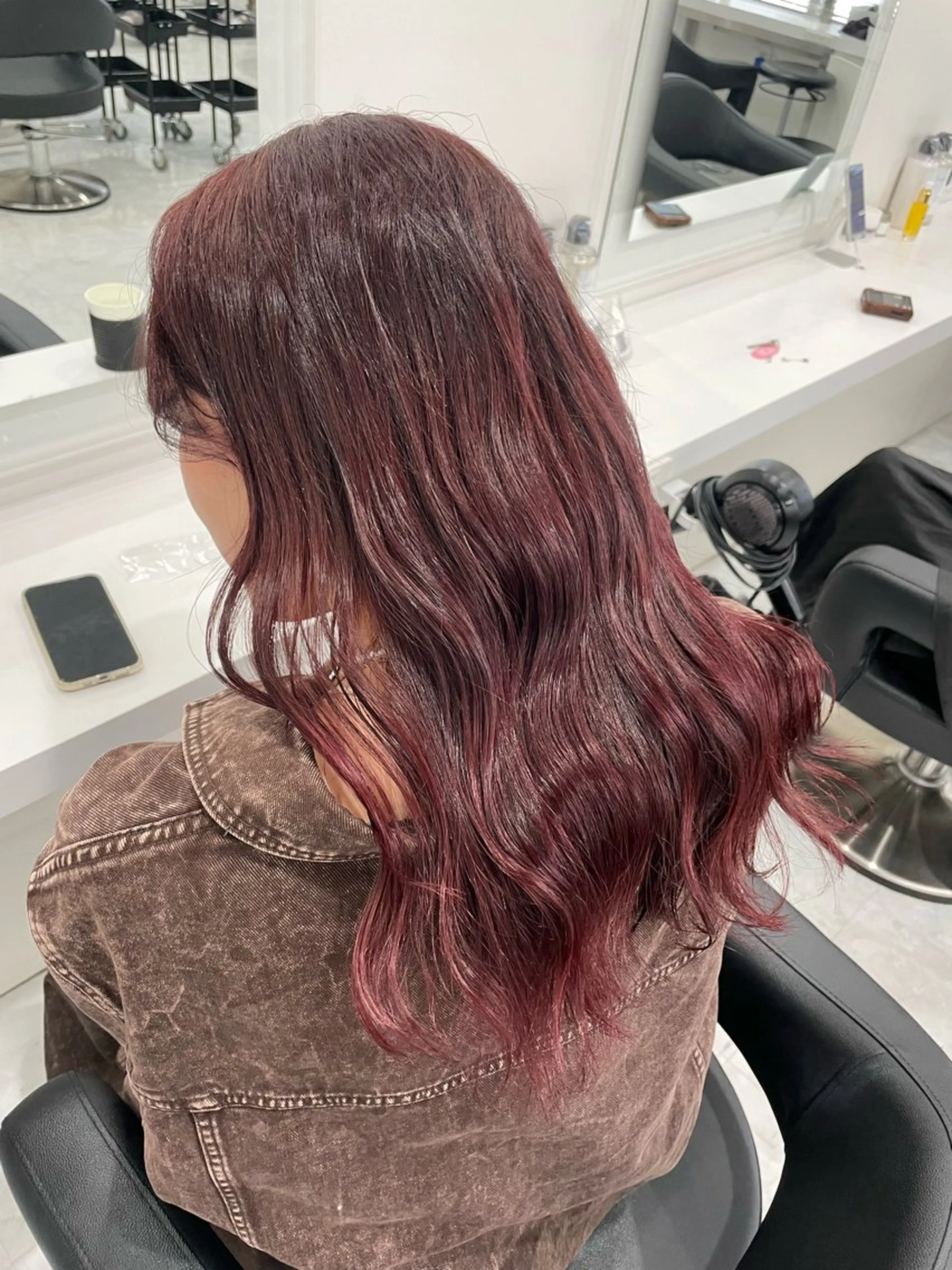 ロング カラー ヘアカラー トリートメント ヘッドスパ ヘアセット ハイトーン🤍ブロン ド🤍MISAKIのヘアスタイル