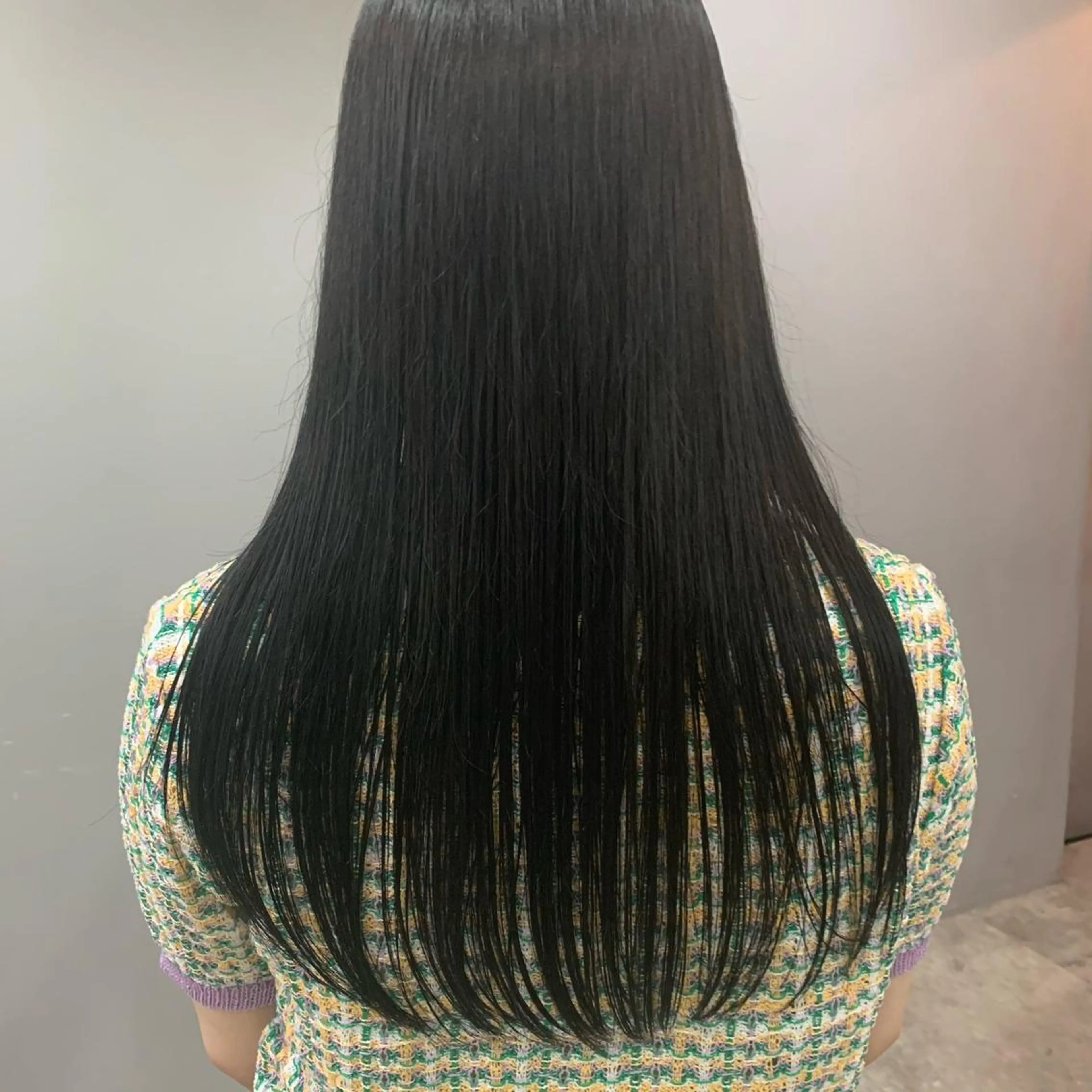 ロング ボブ ハイライト 髪質改善 韓国風ヘア 小顔カット 透明感カラー/カット 髪質改善/森栄範のヘアスタイル