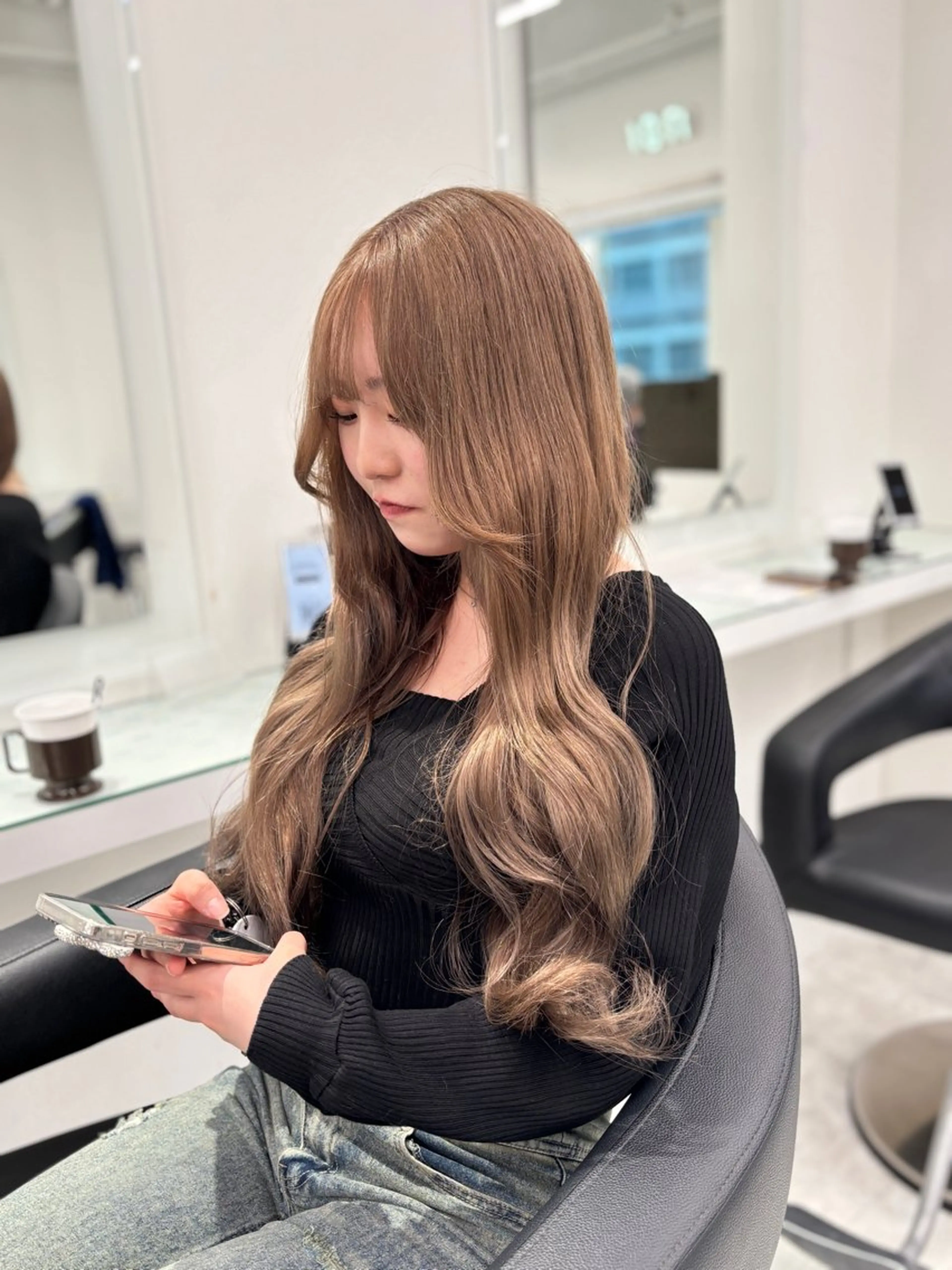 ロング カラー 💖ミルクティー💖 あかり💖のヘアスタイル