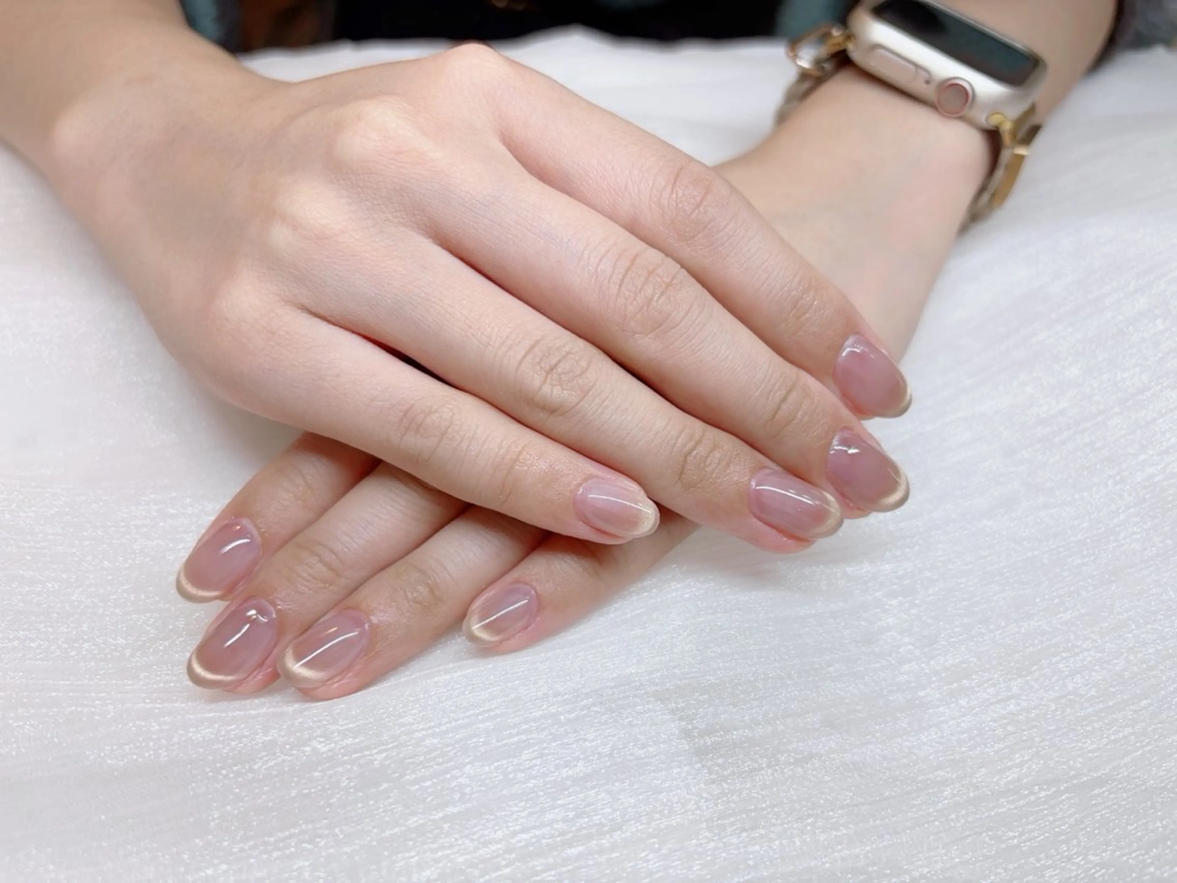 ネイル フレンチネイル ラメ(グリッター) マグネットネイル ♡CELEBRAIL YUKI♡のネイルデザイン