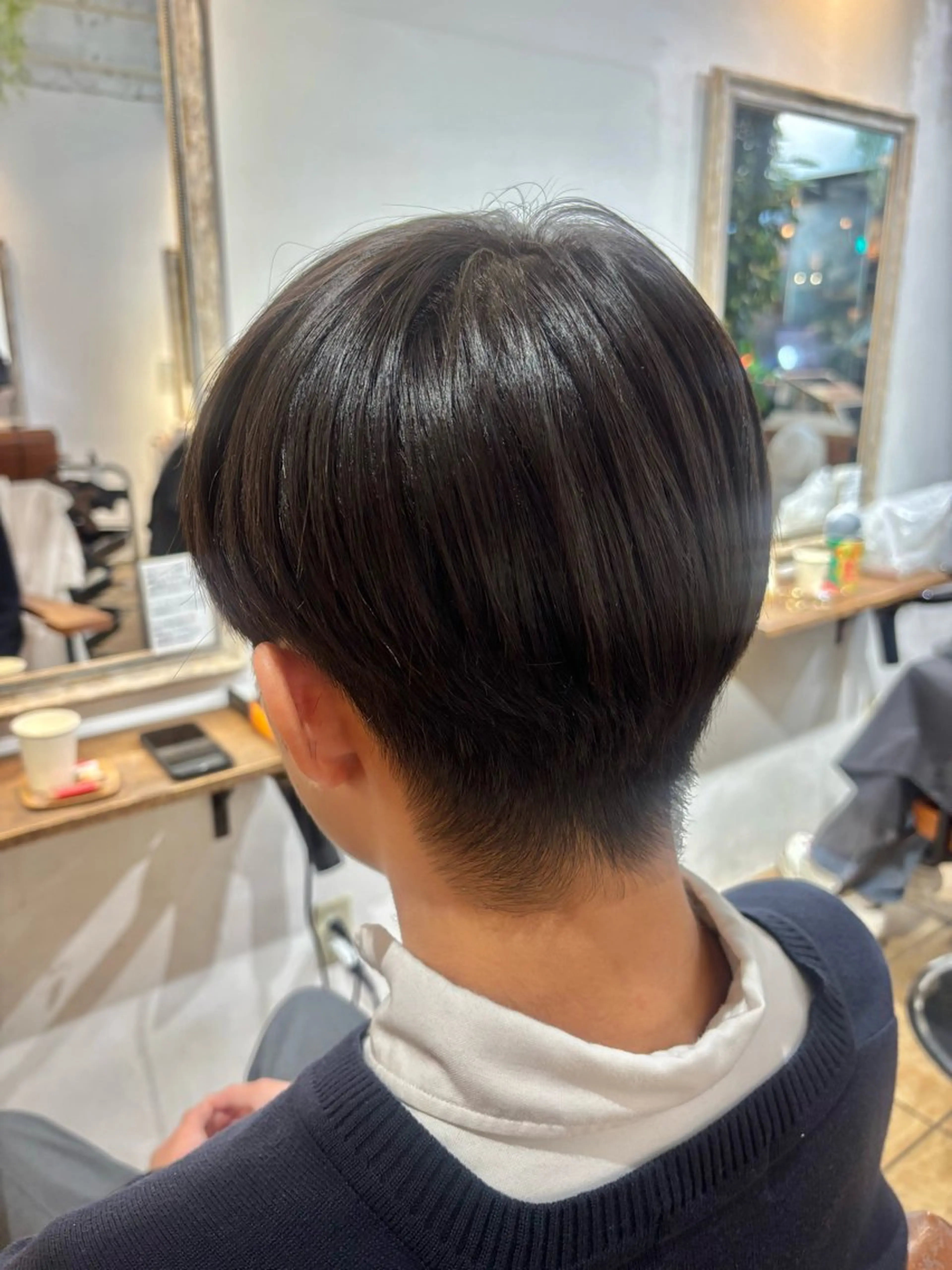 ショート パーマ メンズ カット 縮毛矯正 カネコ ナナミのヘアスタイル