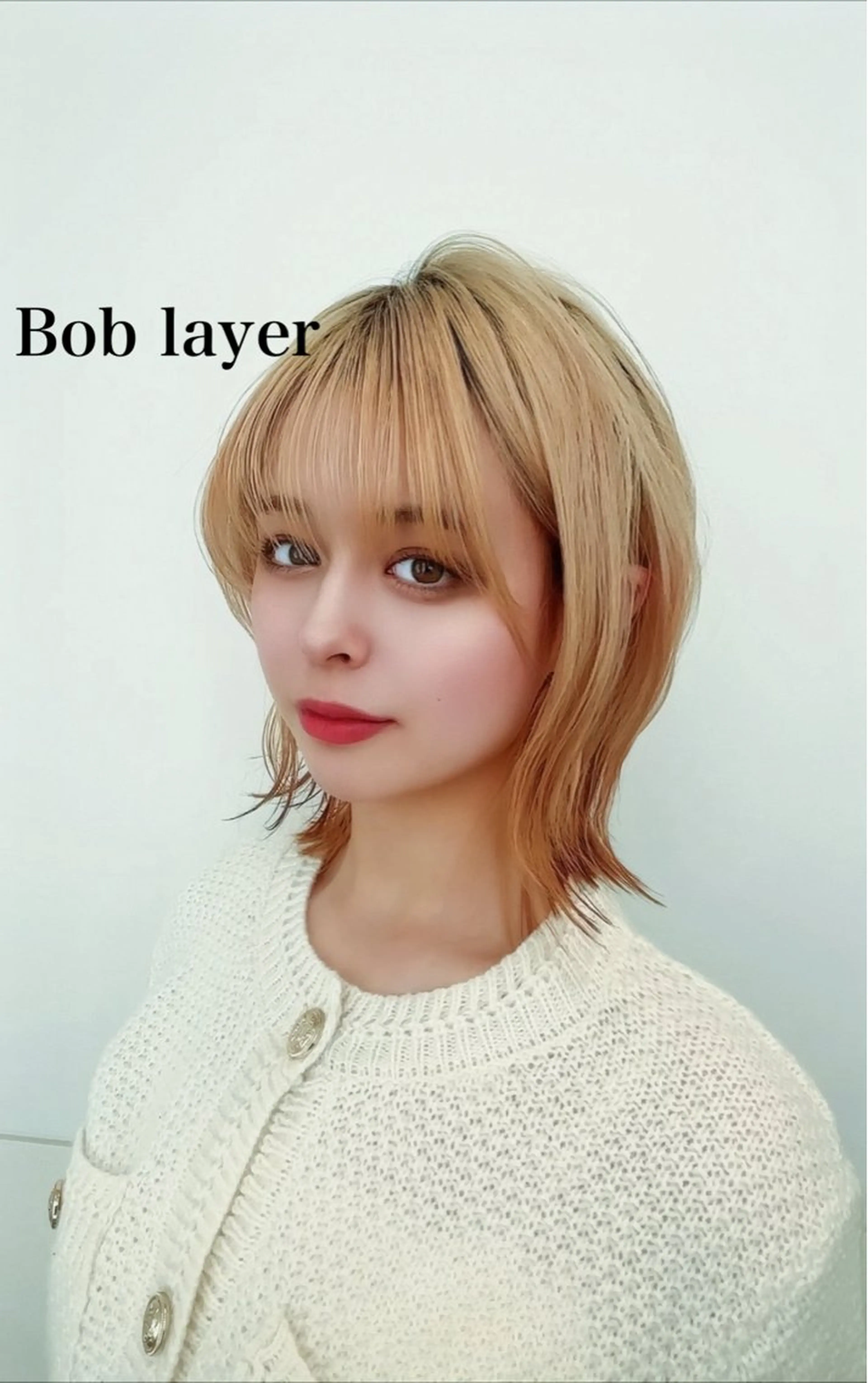 ミディアム カラー ボブレイヤー ハイトーンカラー ボブ くびれヘア レイヤーカット カット ヘアカラー トリートメント 🍀最上級の美髪👑 髪質改善🍀英司のヘアスタイル