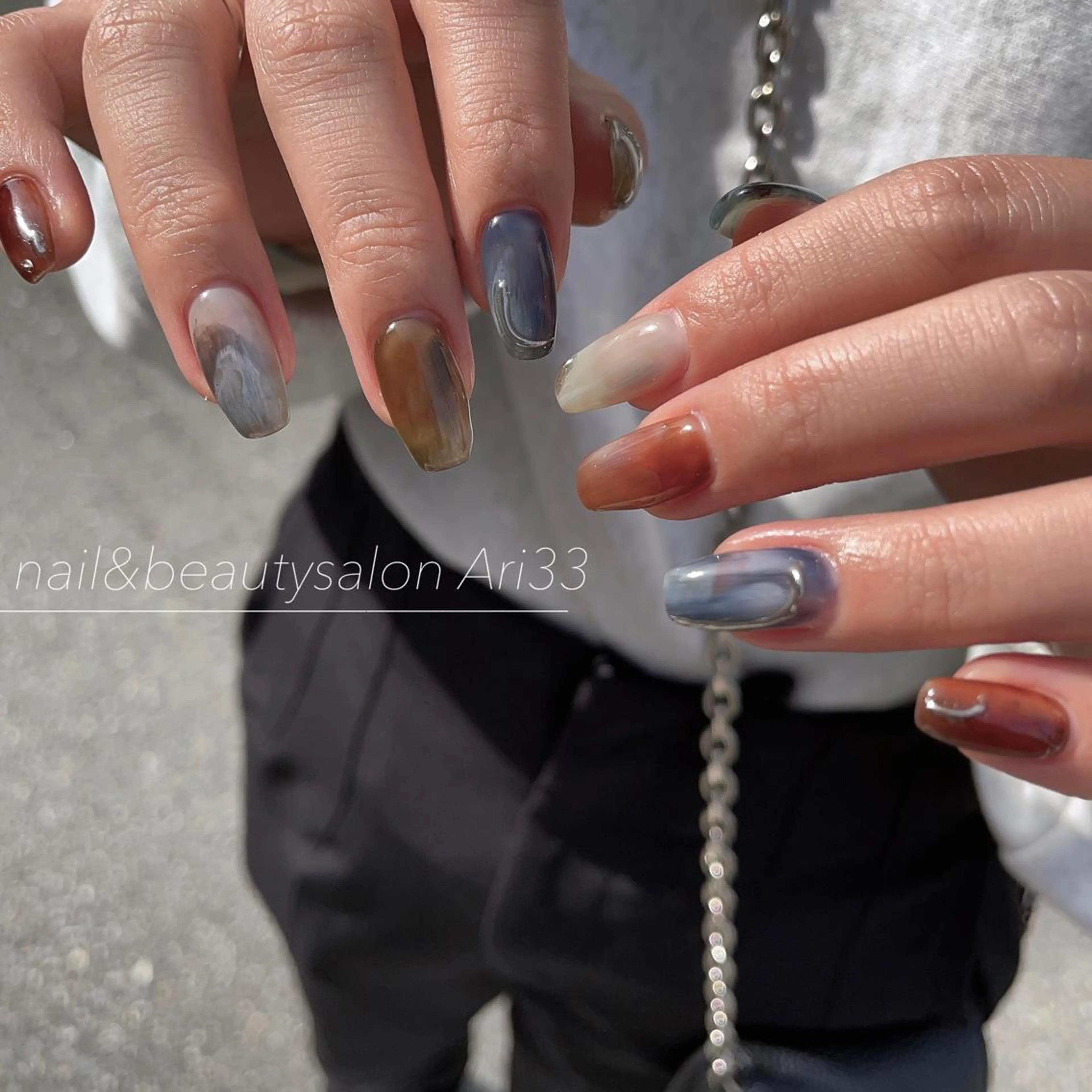 ネイル ニュアンスネイル ハンドネイル プライベートサロン Ari33nailのネイルデザイン