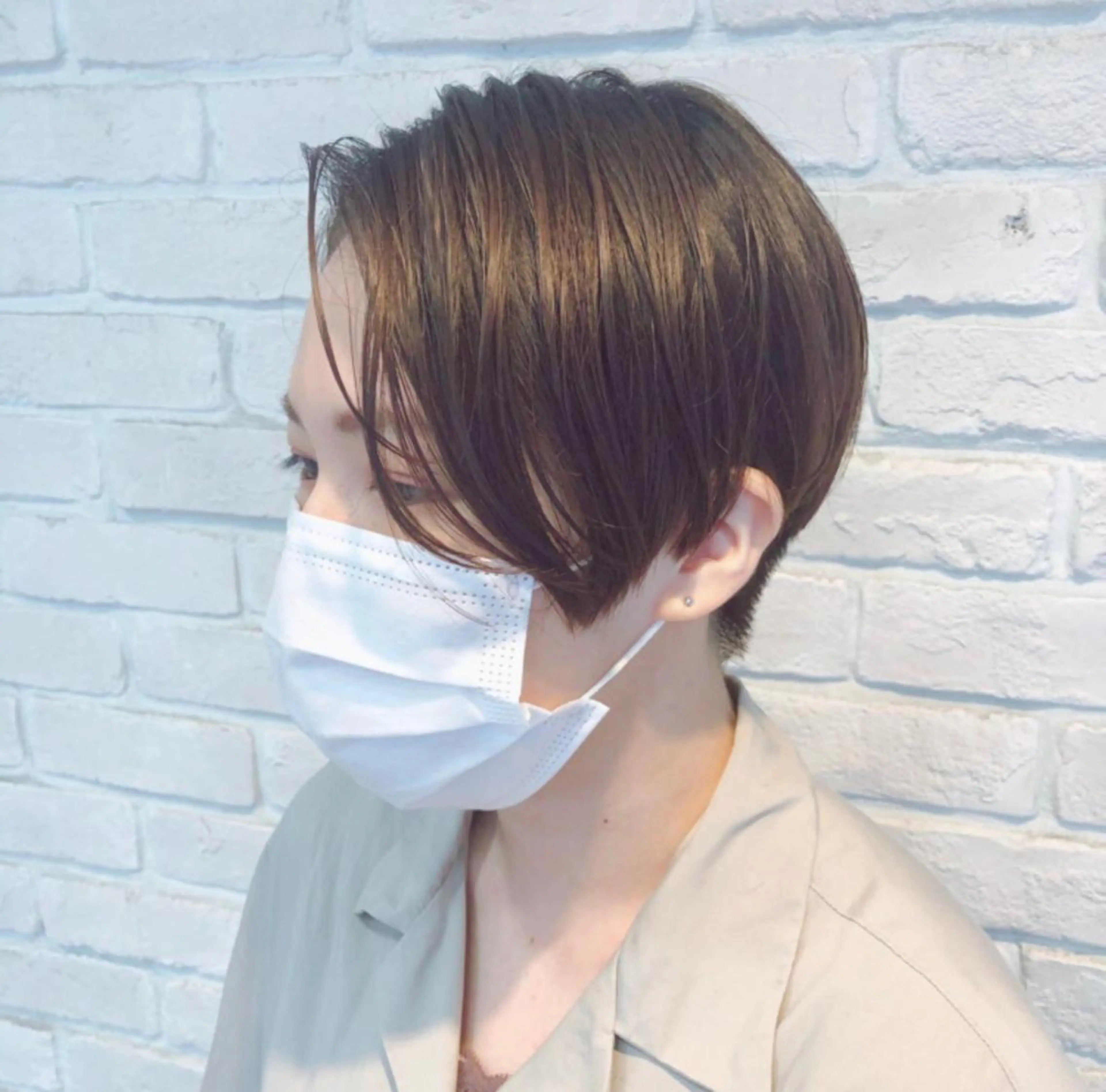 ショート カラー ハンサムショート ベージュカラー ショートヘア 🌺ウルフカット職人 新垣渚🐺のヘアスタイル