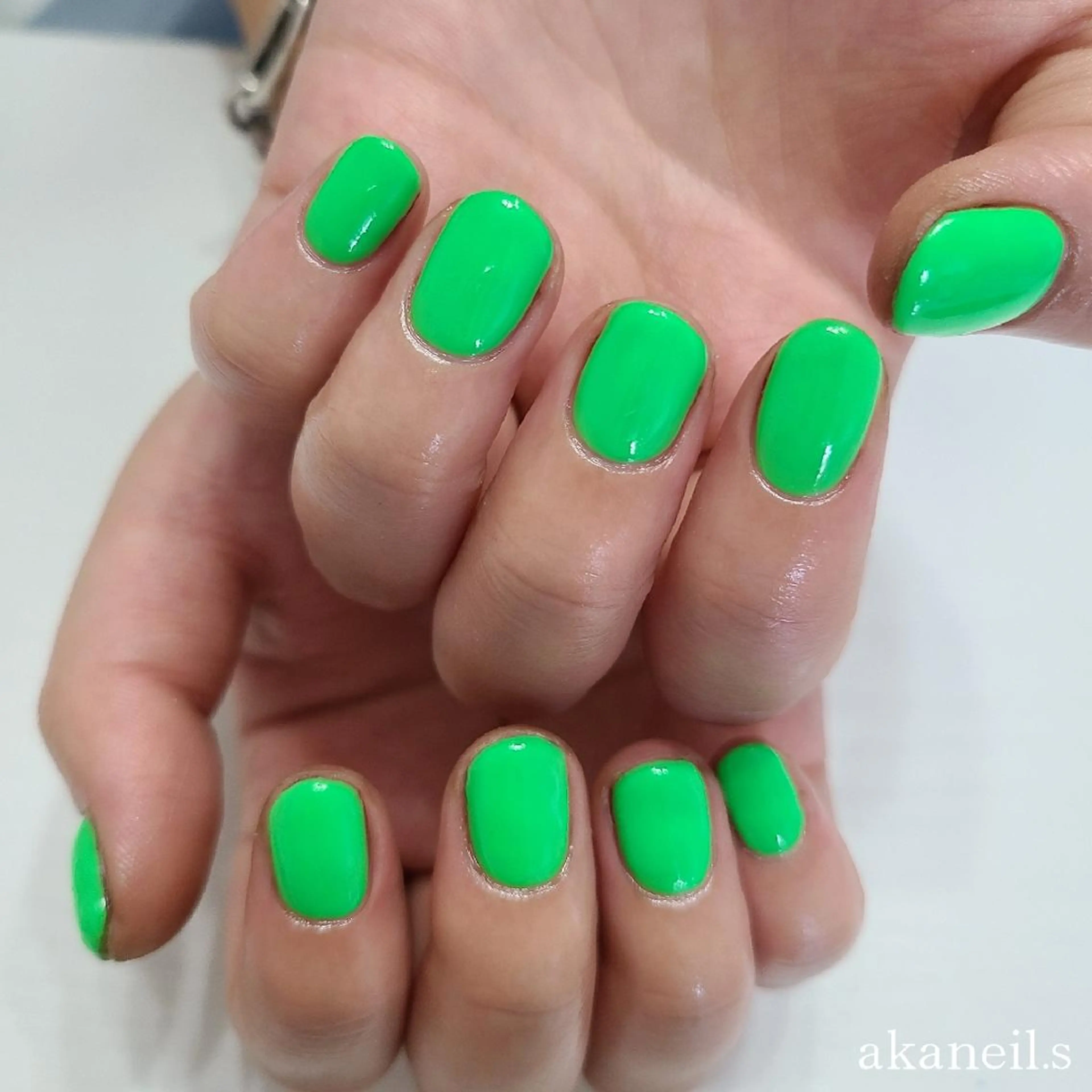 ネイル グリーン 【akaneils】 アカネのネイルデザイン