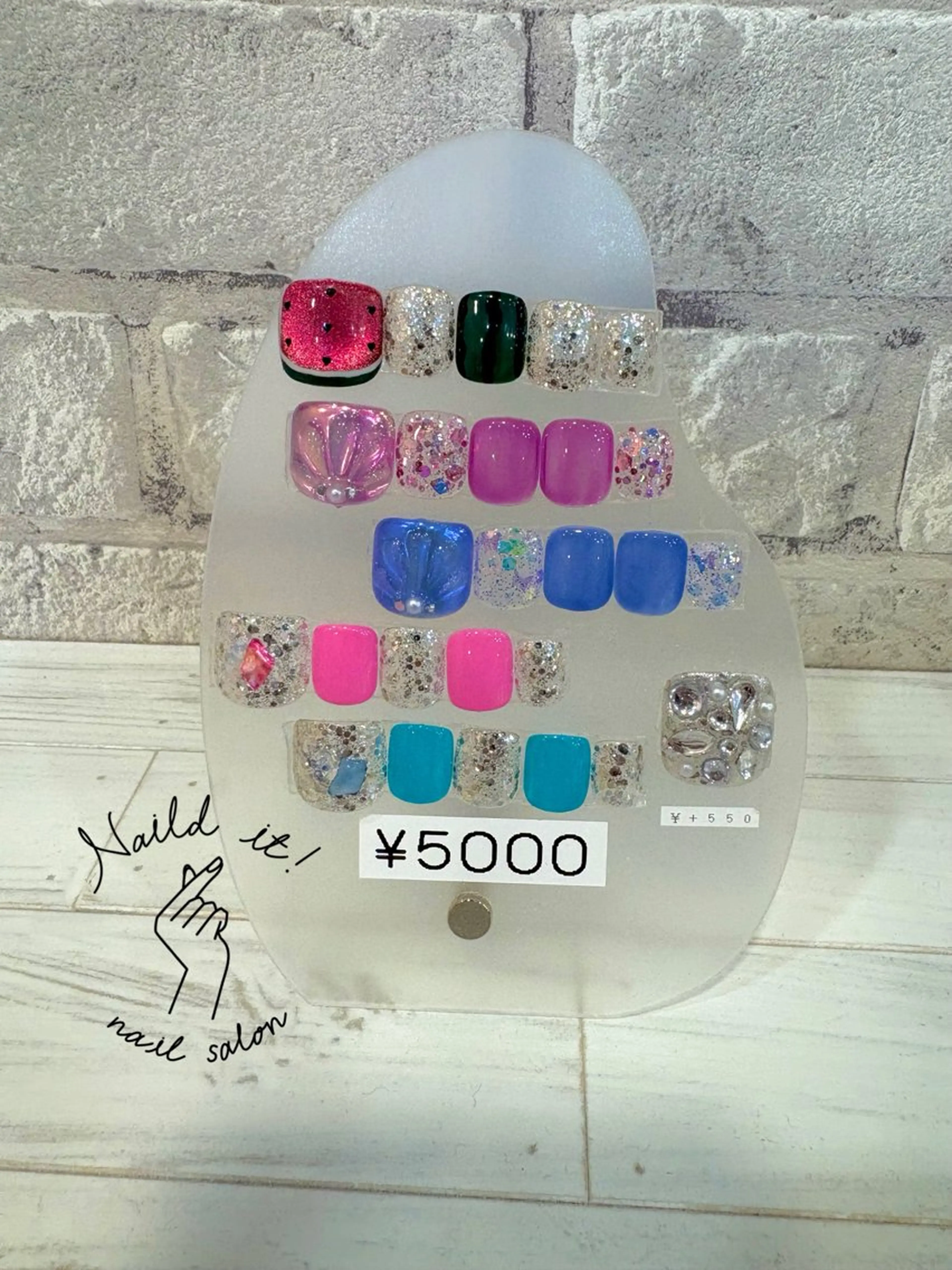 【Jrネイリスト】フットネイル♡定額デザイン(カラーチェンジok♡マグネット・フラッシュは+¥110/本)¥5,000の写真