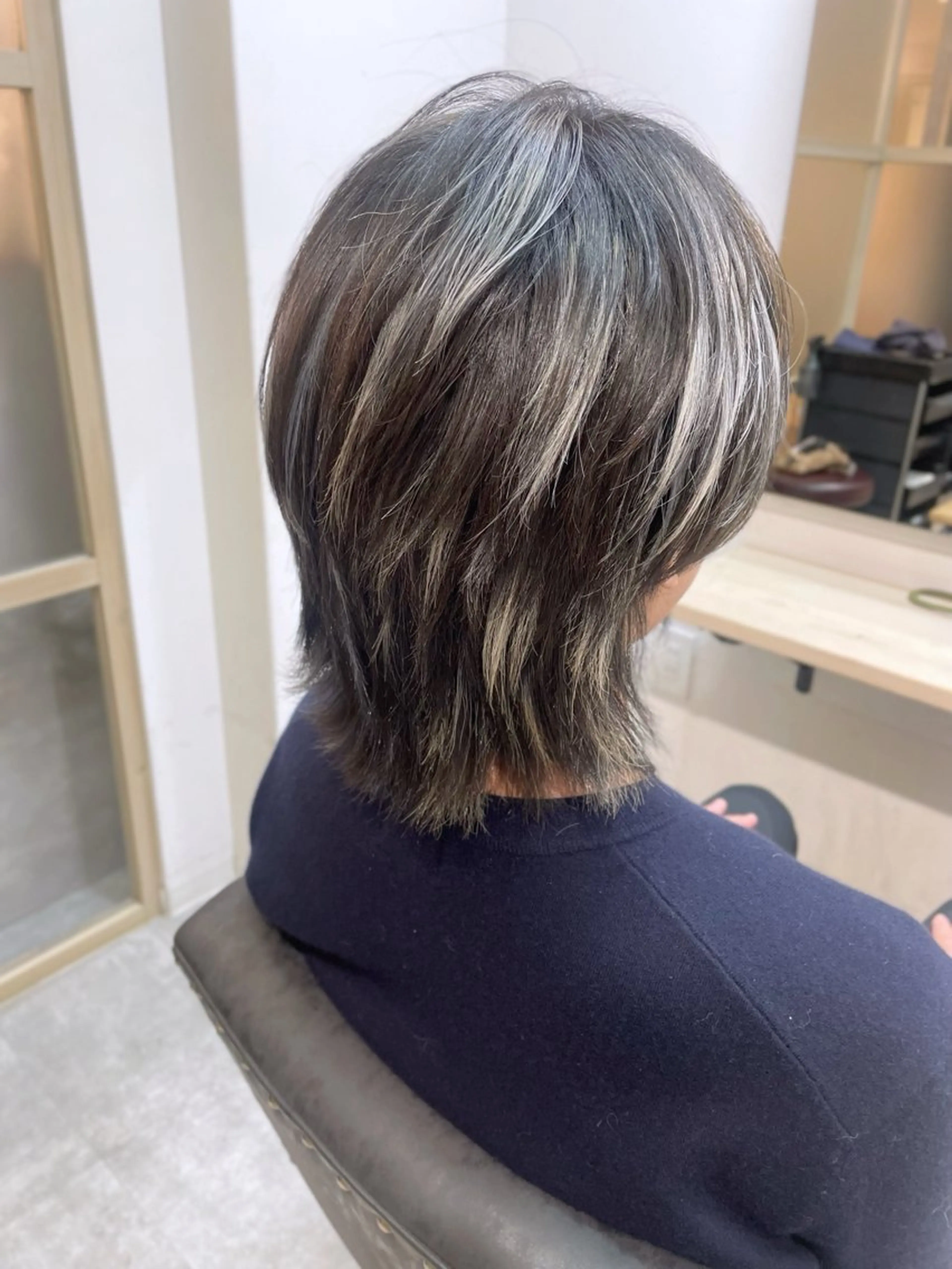 ミディアム カラー メンズ EMANON新宿南口所属・🦄中性ウルフ ☁️Shiori🦄のヘアスタイル