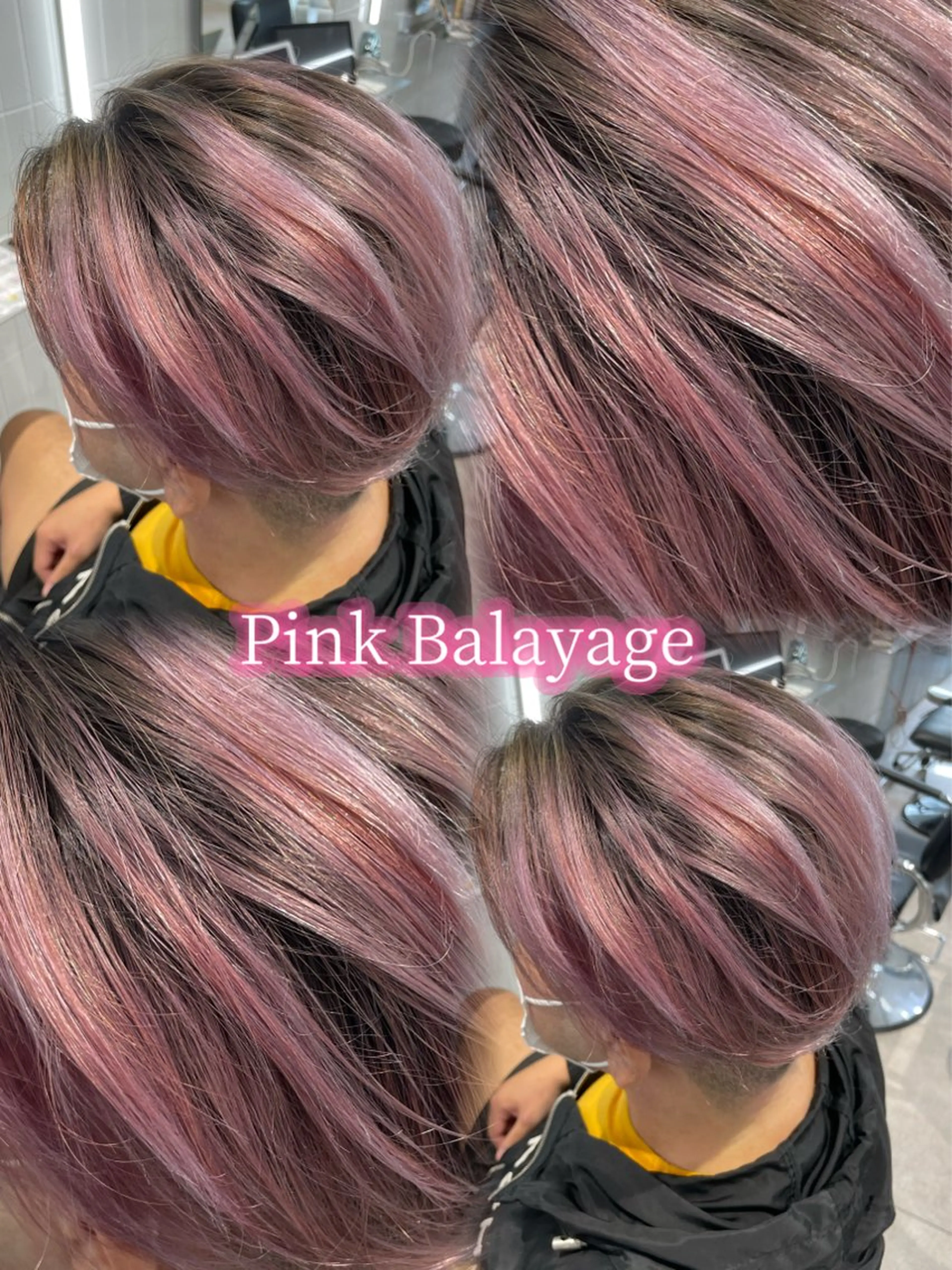 ショート カラー バレイヤージュ ブリーチ ケアブリーチ デザインカラー ハイトーンカラー ヘアカラー トリートメント ONYX 表参道所属・表参道/ハイライト 髪質改善ストレートのヘアスタイル