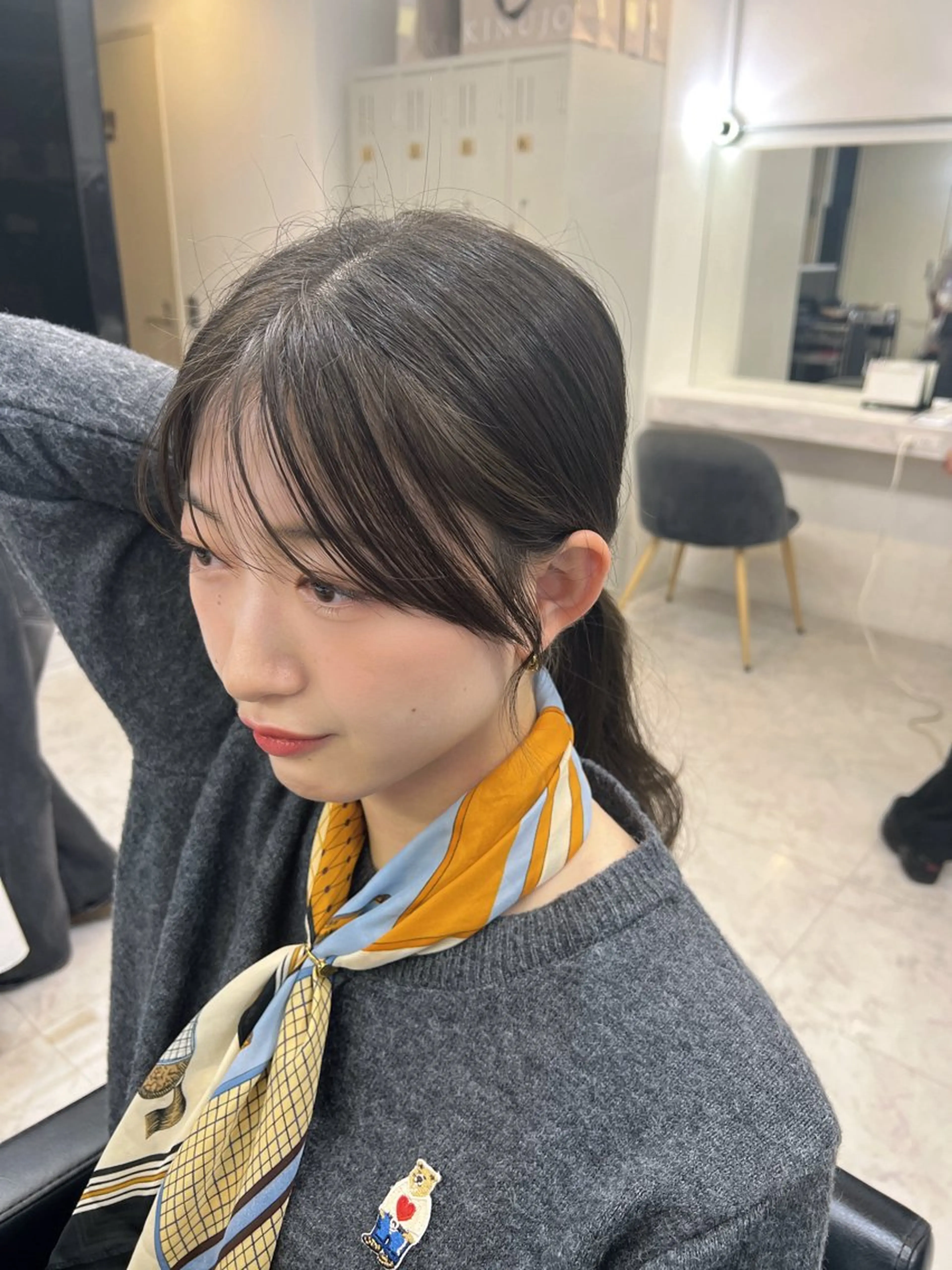 セミロング 顔周りカット カット ヘアセット ✨髪質改善✖︎韓国 レイヤー✨ナカムラのヘアスタイル