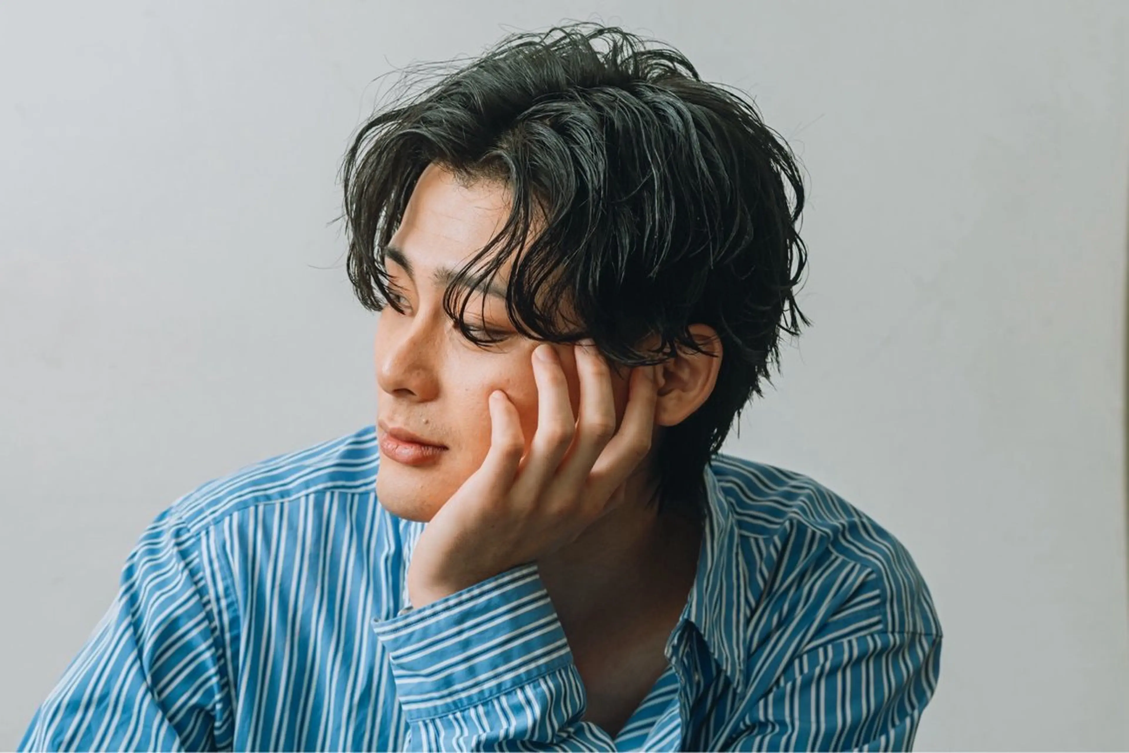 ショート パーマ ヘアアレンジ メンズ メンズパーマ カット ヘアカラー パーマ ヘッドスパ ヘアセット 山崎 洋輔のヘアスタイル