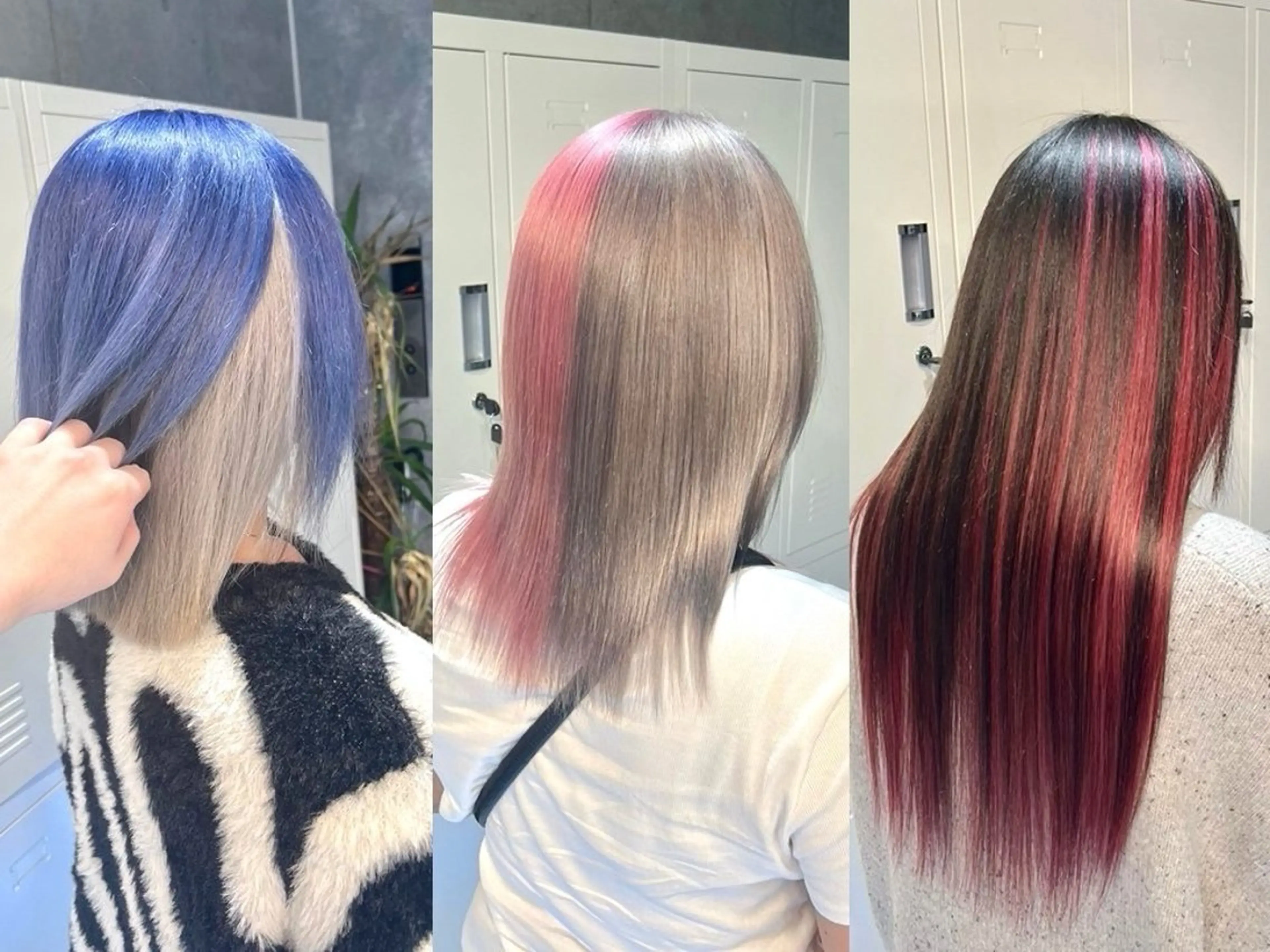 セミロング カラー ヘアカラー トリートメント ヘアセット 👑高評価多数エク ステ×ハイトーン唯澄のヘアスタイル