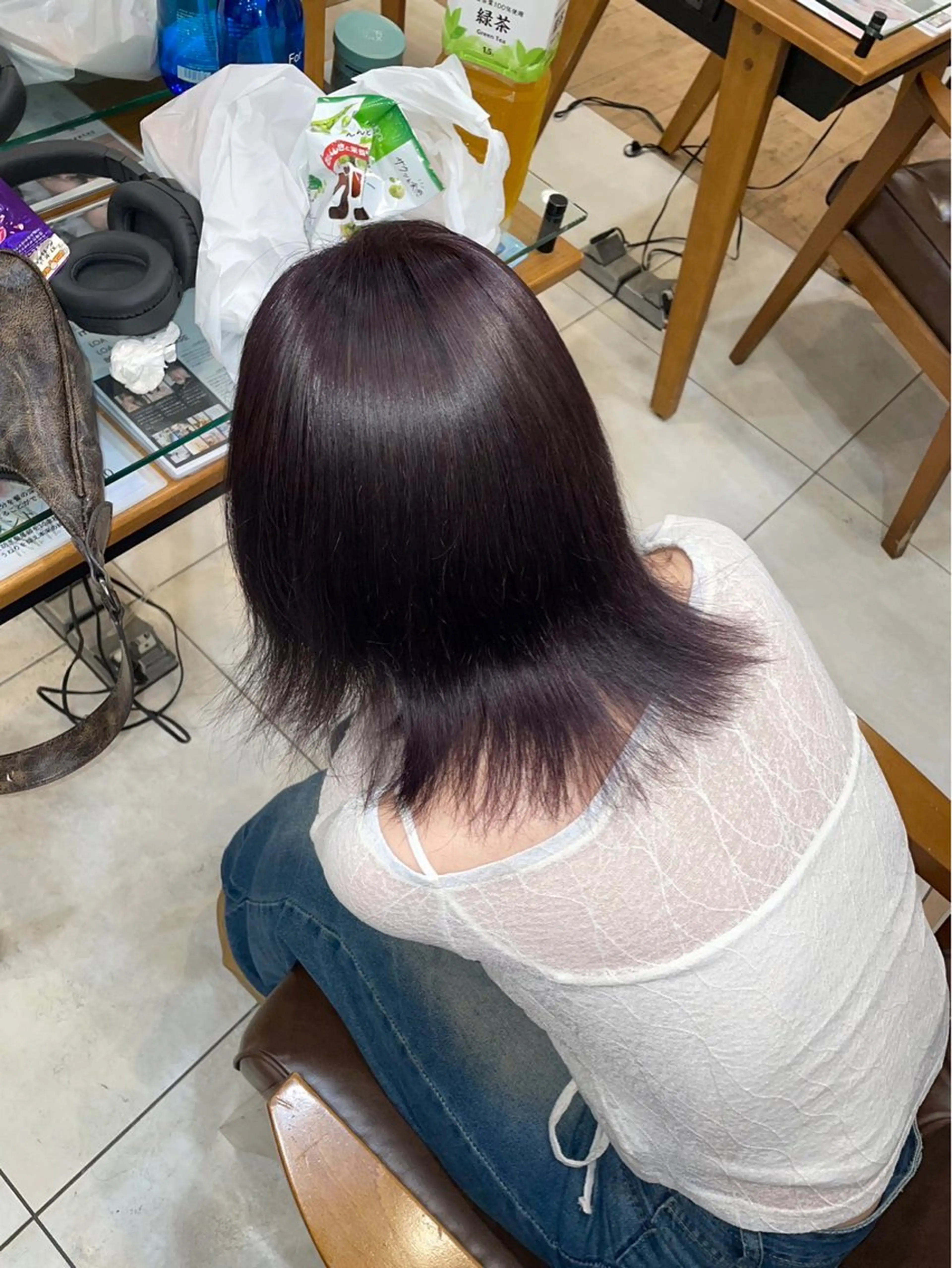 カラー ラベンダーカラー ヘアカラー トリートメント 高橋 陽那のヘアスタイル
