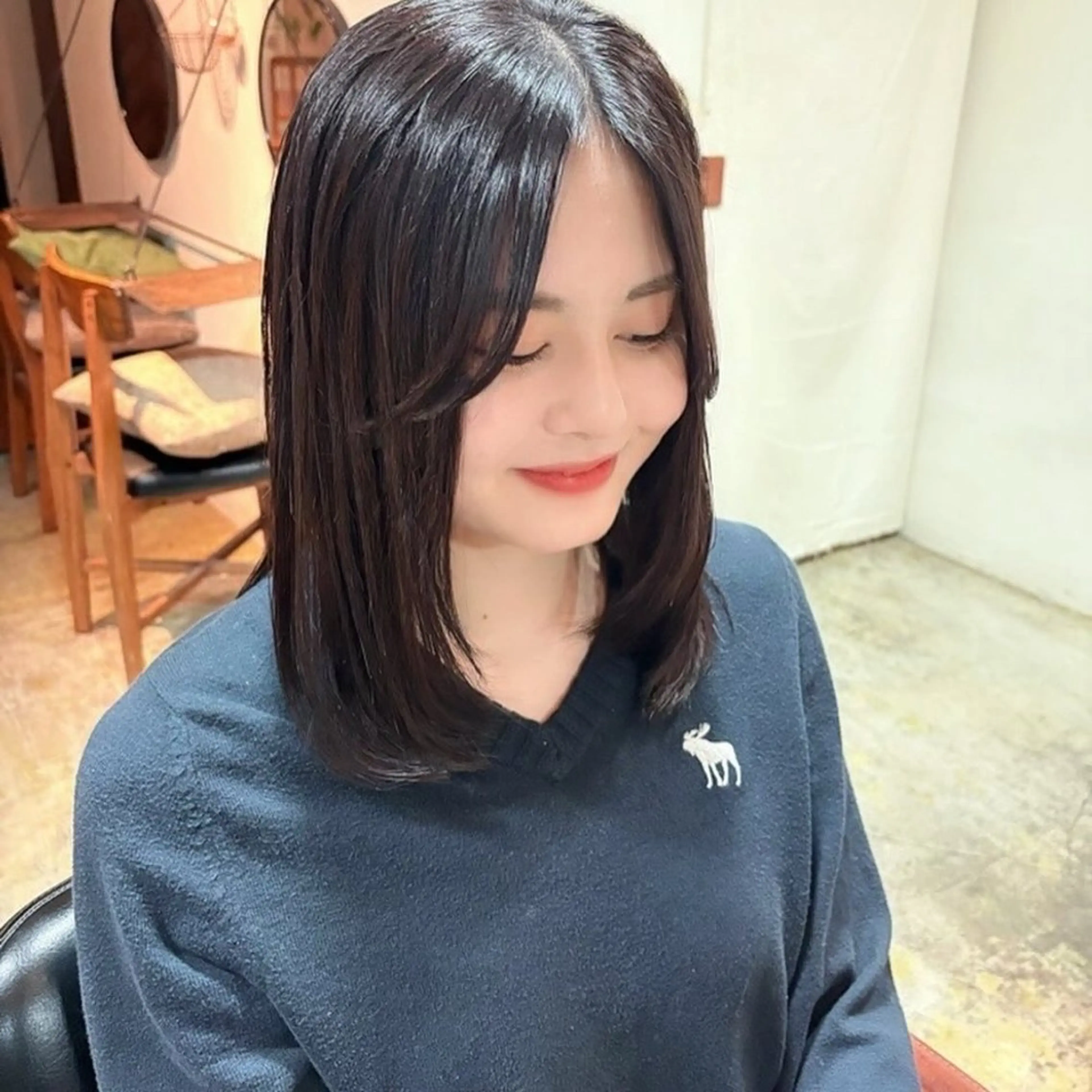セミロング カラー ⌇透明感color 🌹ᴍᴇɢᴜᴍɪ ⌇のヘアスタイル