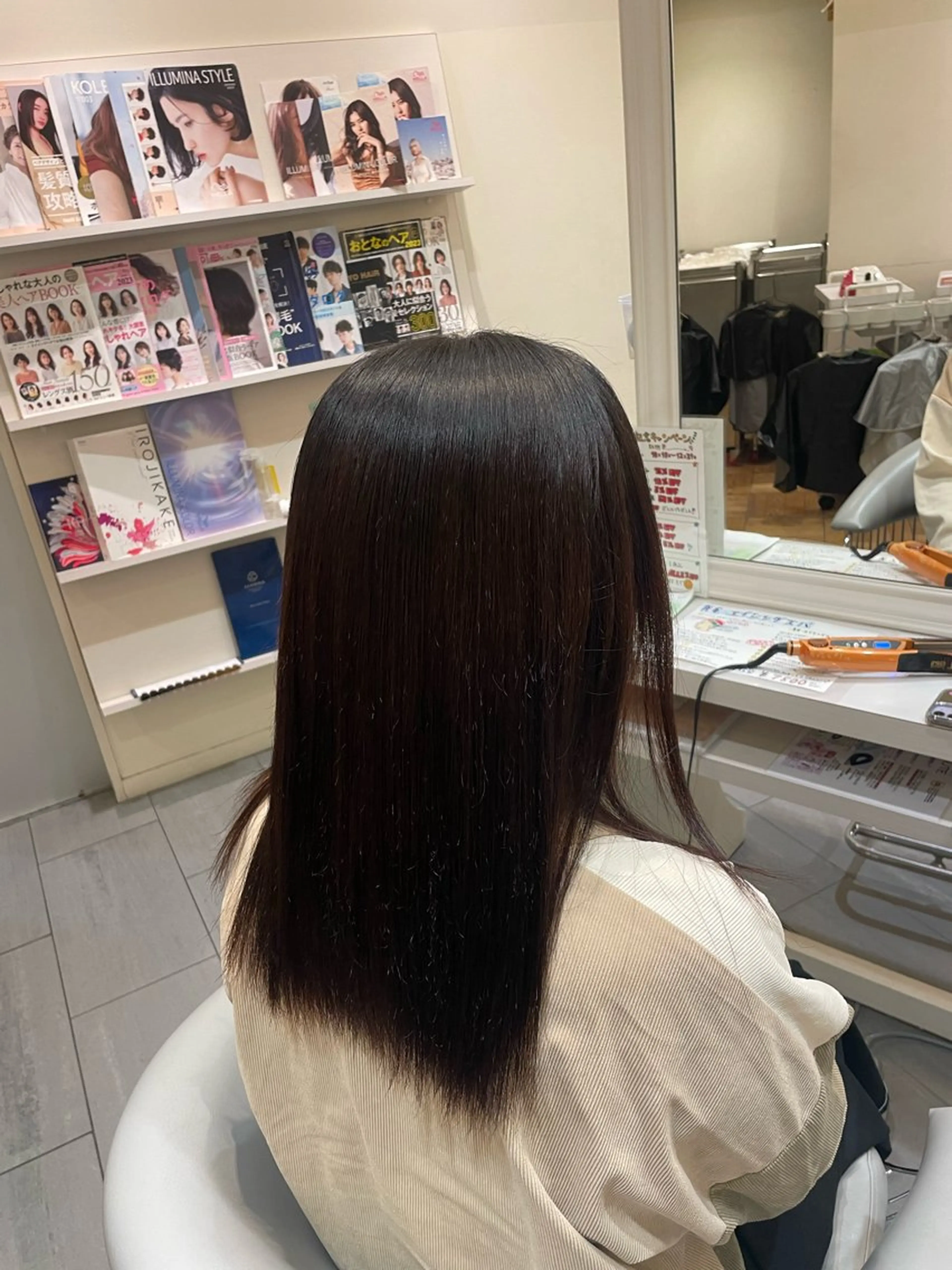 ミディアム 縮毛矯正 Hairs Gallery所属・透明感カラー✨南 津麦のヘアスタイル