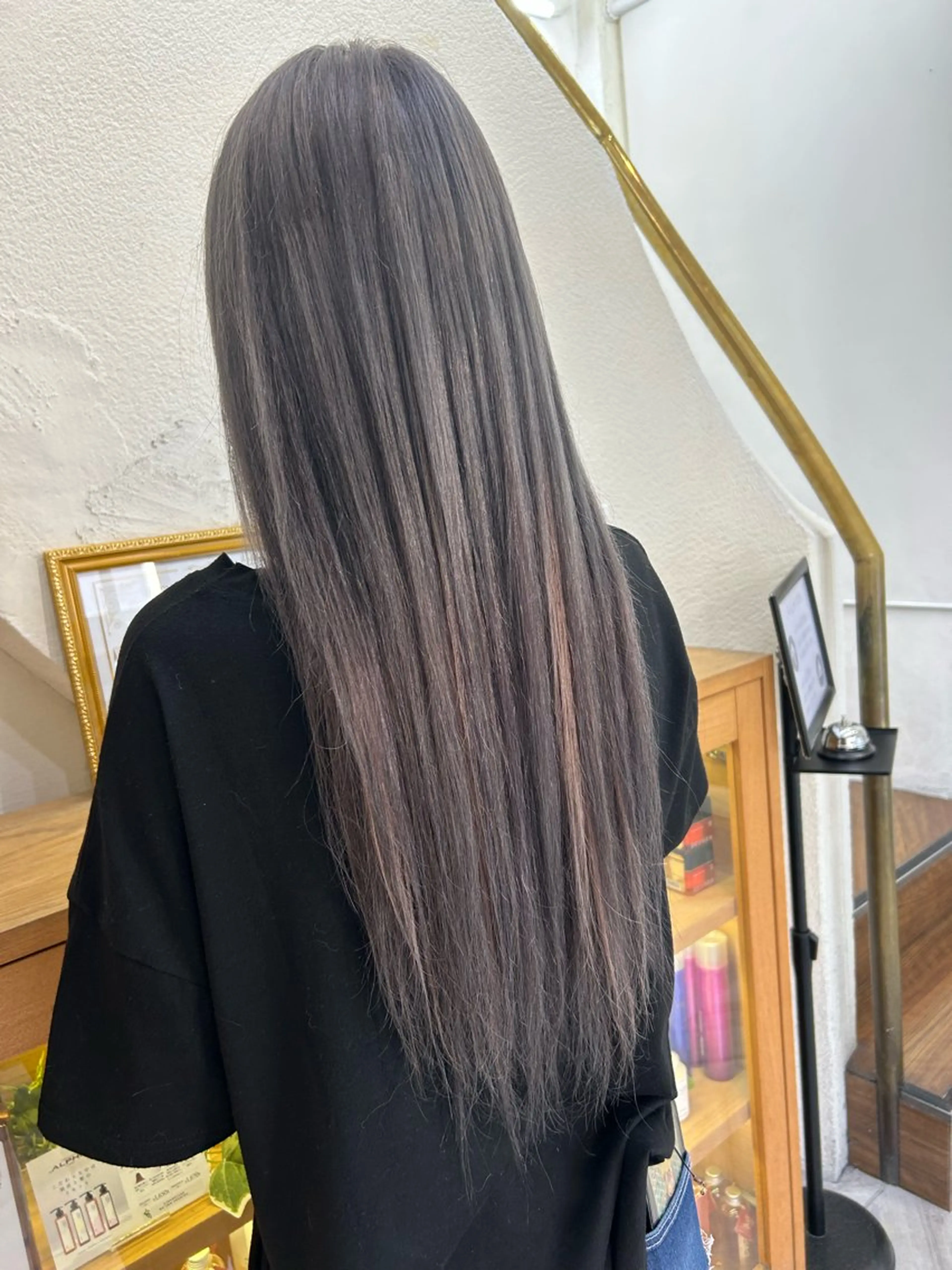 ロング ヘアアレンジ シールエクステ ボブ エクステ ハイライト レイヤーカット カット パーマ エクステ ヘッドスパ alpha. カラーエクステ下妻のヘアスタイル