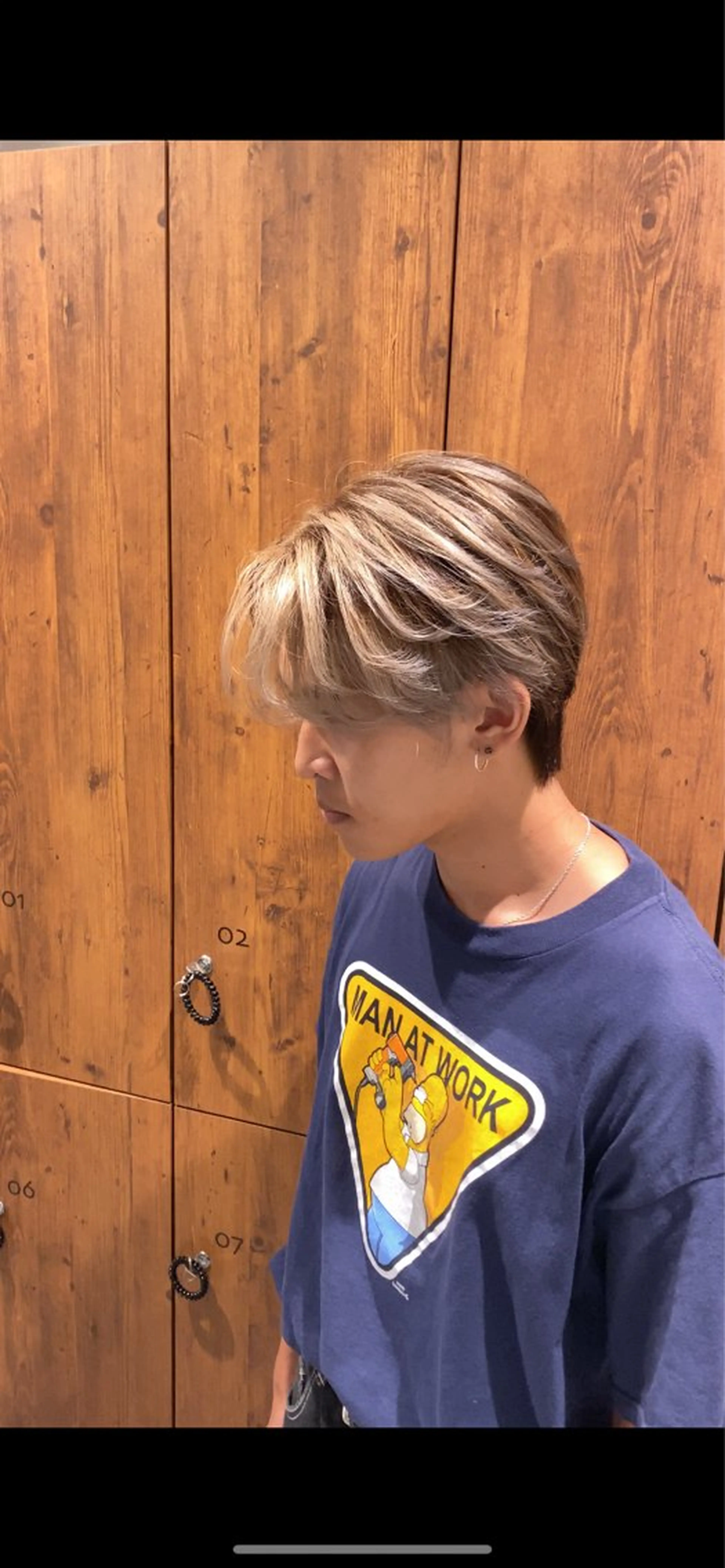 メンズ 透明感ブリーチ/ メンズパーマのヘアスタイル