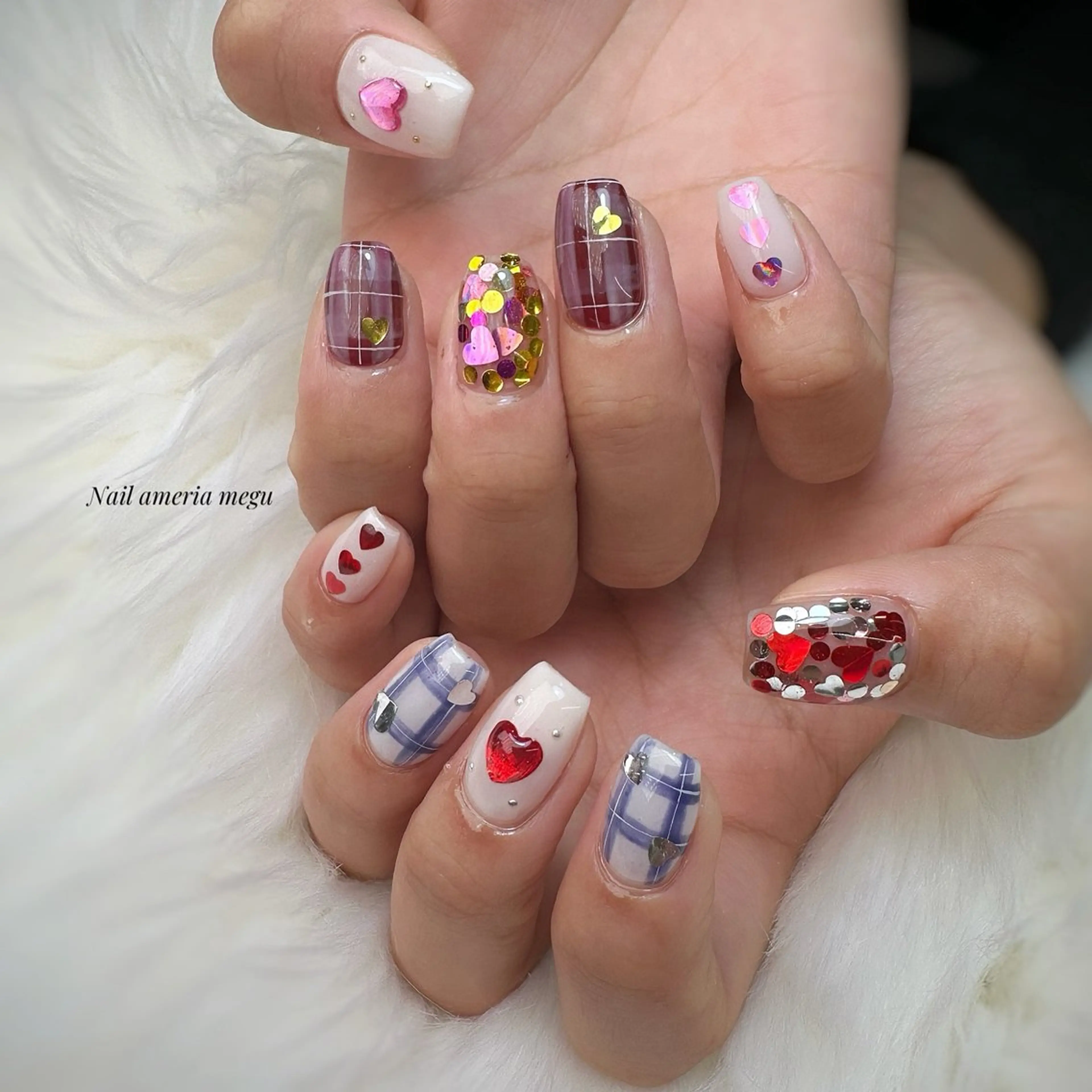 ネイル ホログラムネイル ハンドネイル Nail ameria megu所属・ameria meguのネイルデザイン