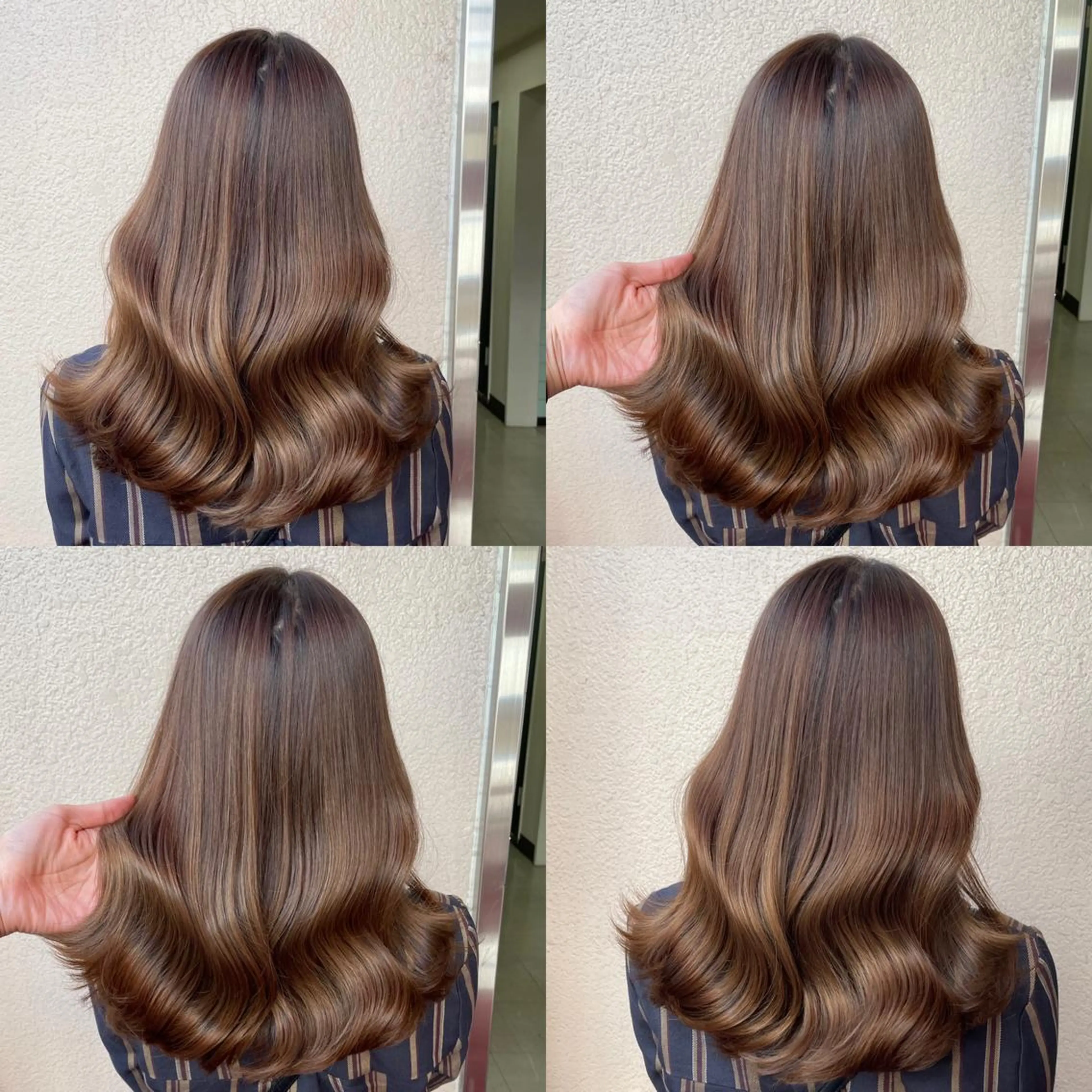 ミディアム カラー カット ヘアカラー トリートメント layercut✂️ 韓国ヘア/髪質改善のヘアスタイル