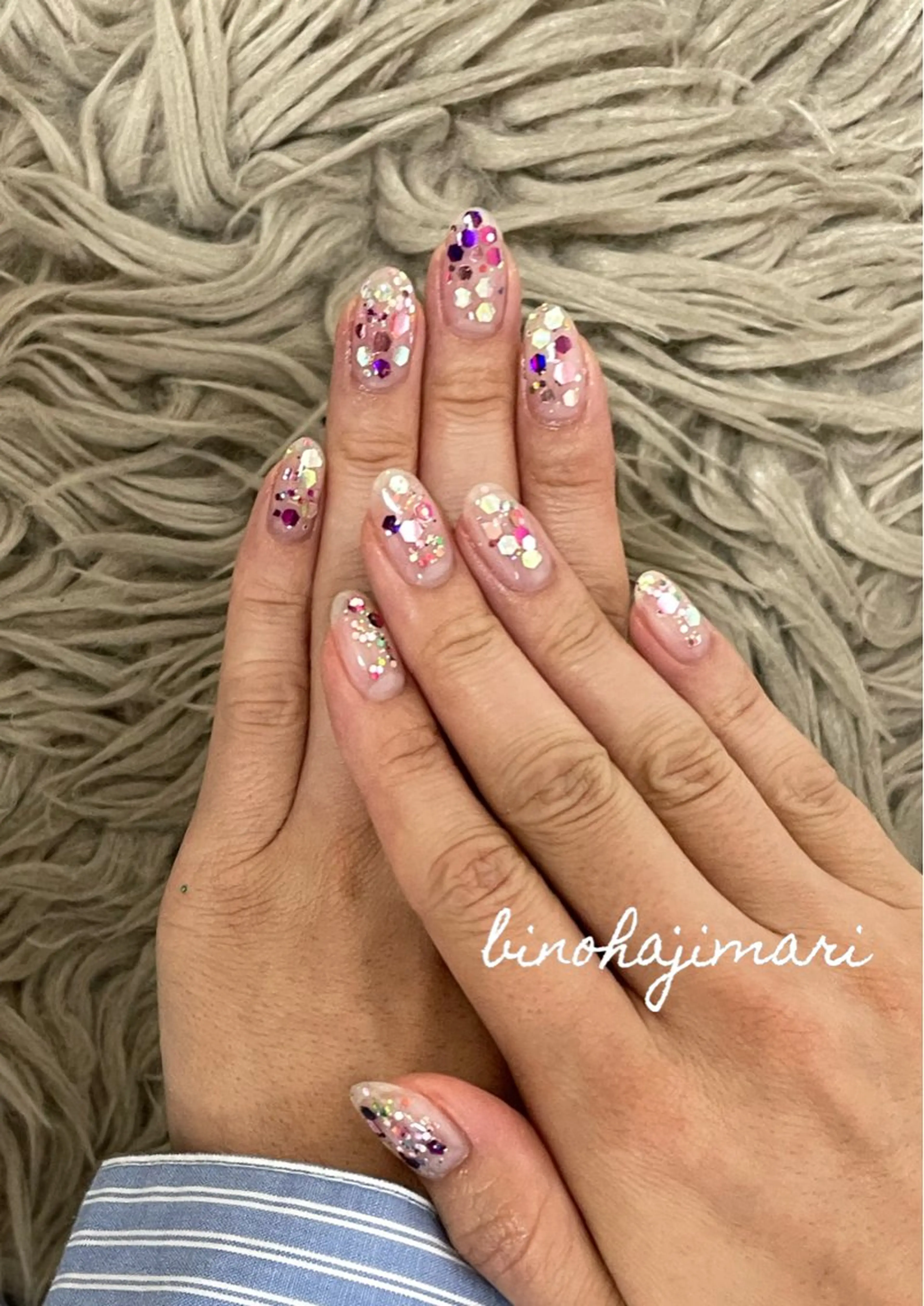 ネイル アートネイル クリアネイル フラッシュネイル ラメ(グリッター) ワンカラーネイル ハンドネイル ハンドケア ♡Bivi♡自爪に 優しいネイルサロンのネイルデザイン