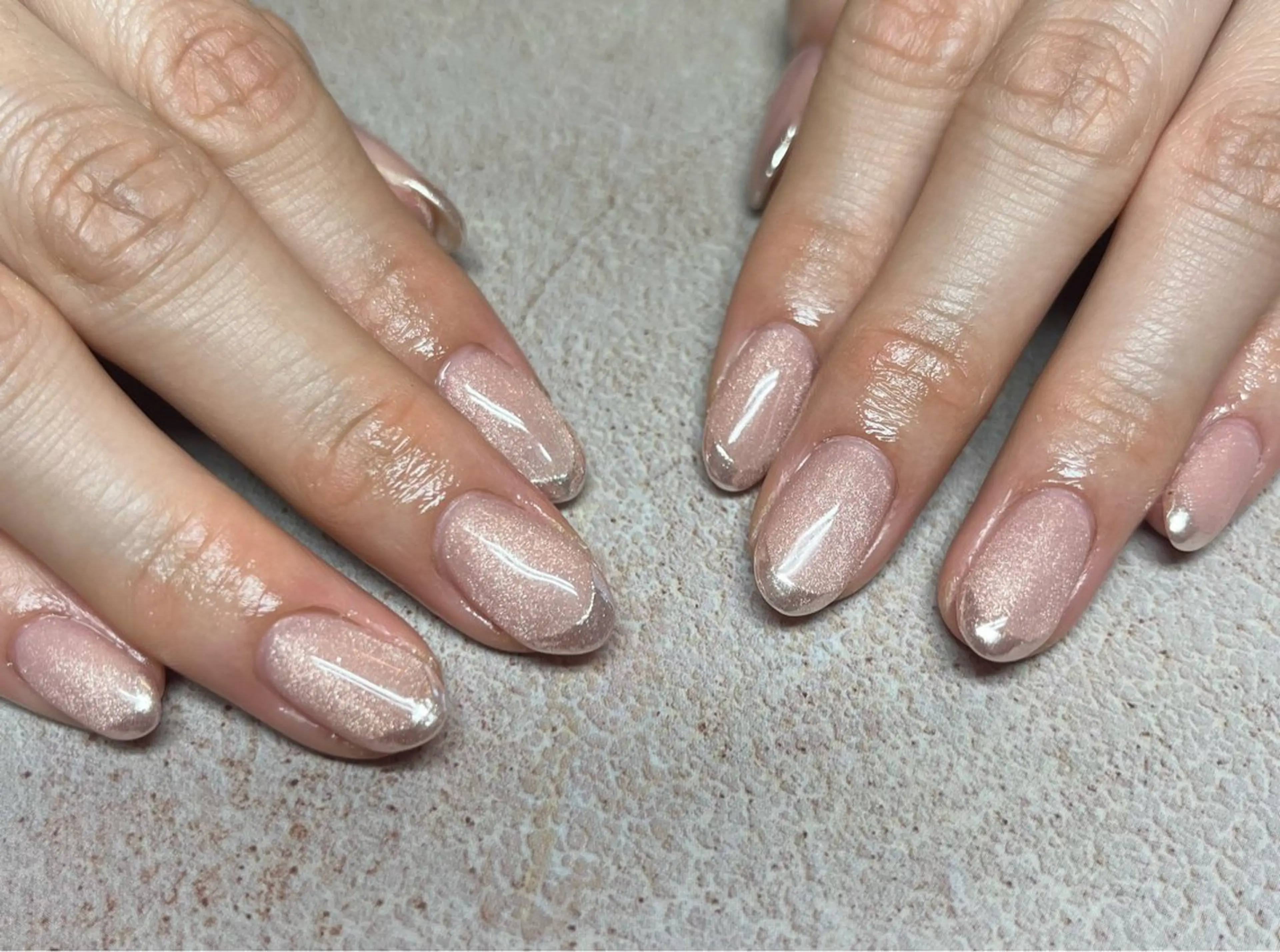 ネイル フレンチネイル マグネットネイル ミラーネイル ハンドネイル HazeGrass NAILのネイルデザイン