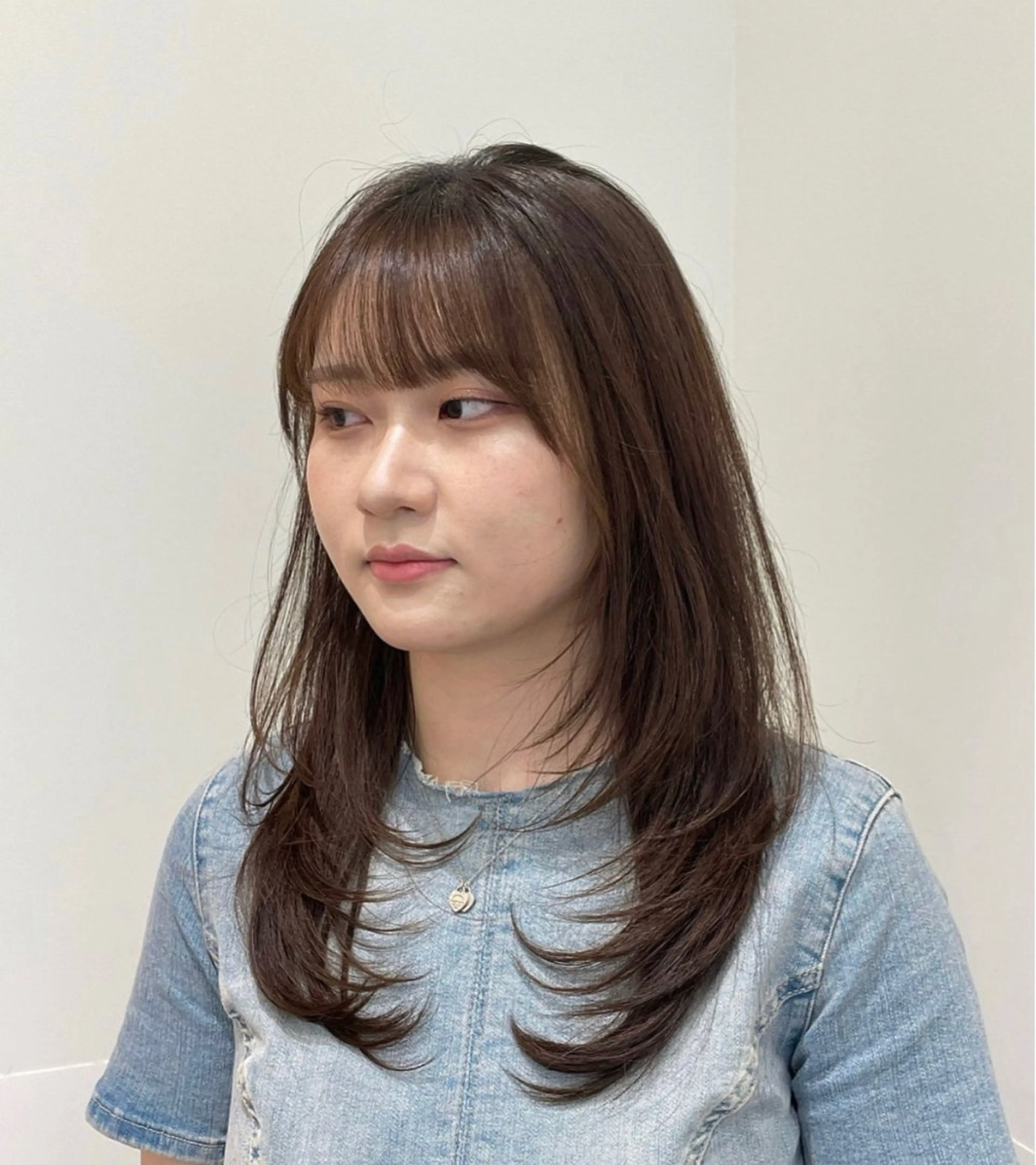 セミロング 韓国風ヘア レイヤーカット カット ヘアカラー トリートメント ❤︎︎韓国ヘア❤︎︎ 𝑺𝒉𝒊𝒉𝒐のヘアスタイル