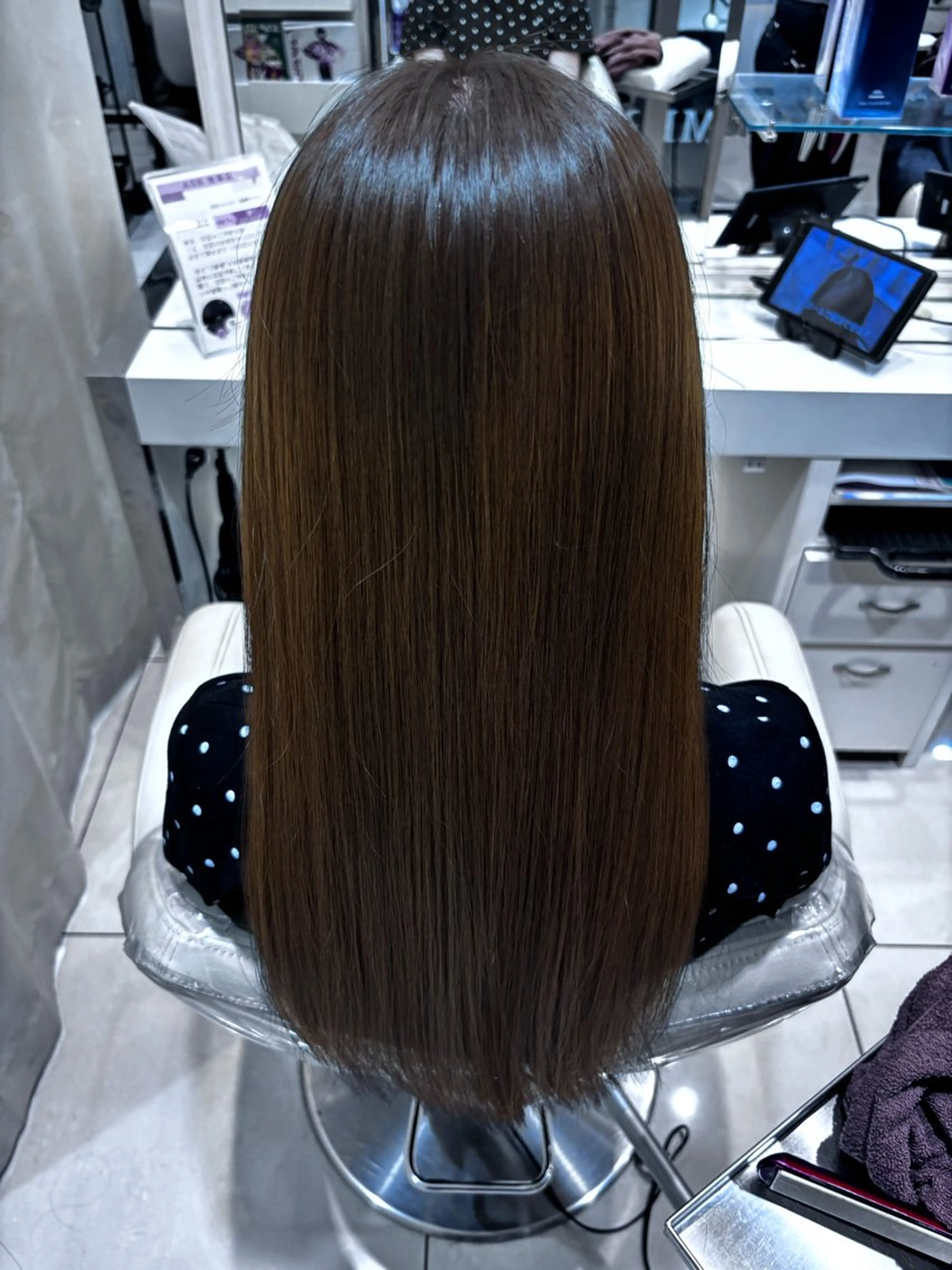 ロング カラー ヘアカラー 池袋西口徒歩1分/ 自然な縮毛矯正/くうのヘアスタイル