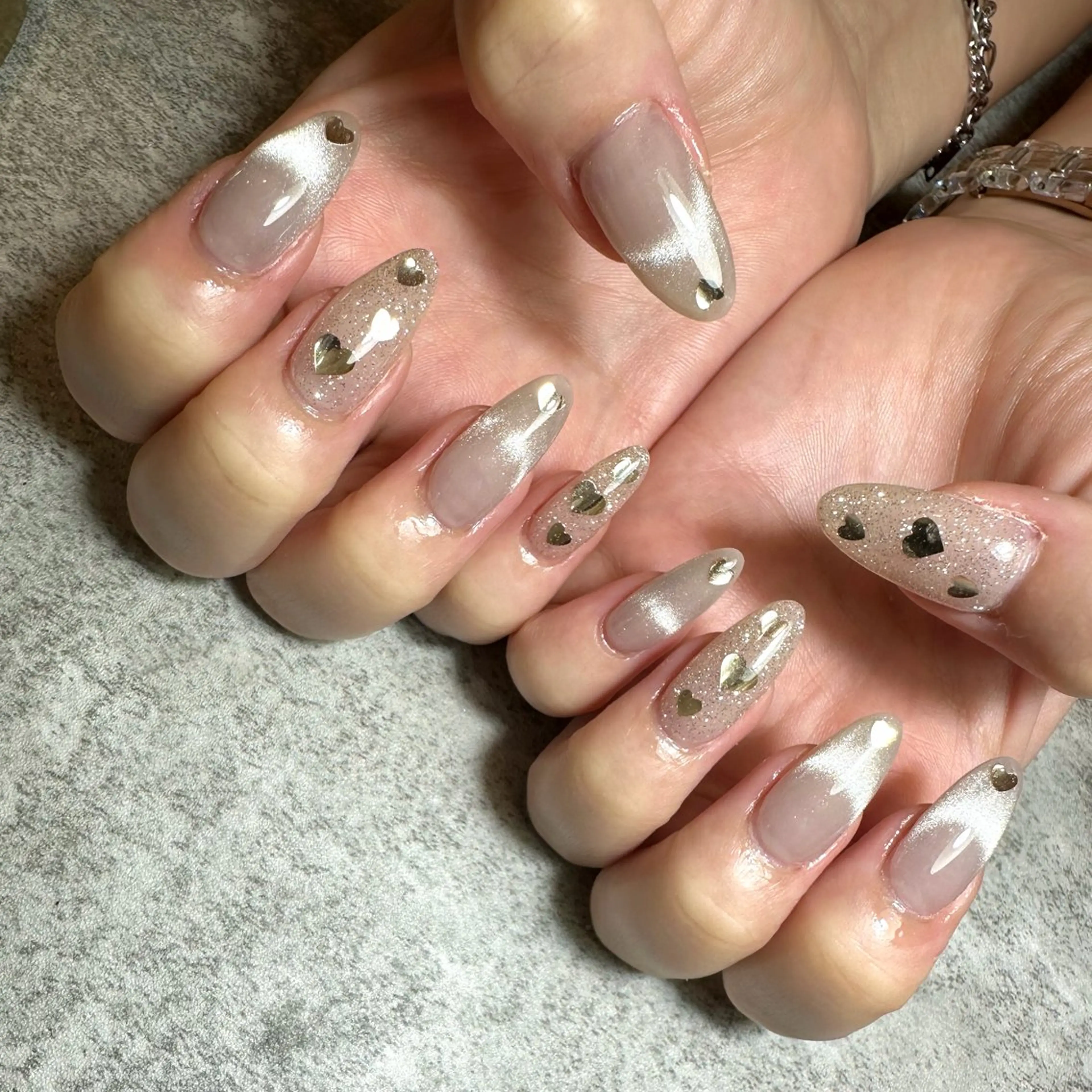 ネイル フレンチネイル マグネットフレンチ Mii nailのネイルデザイン