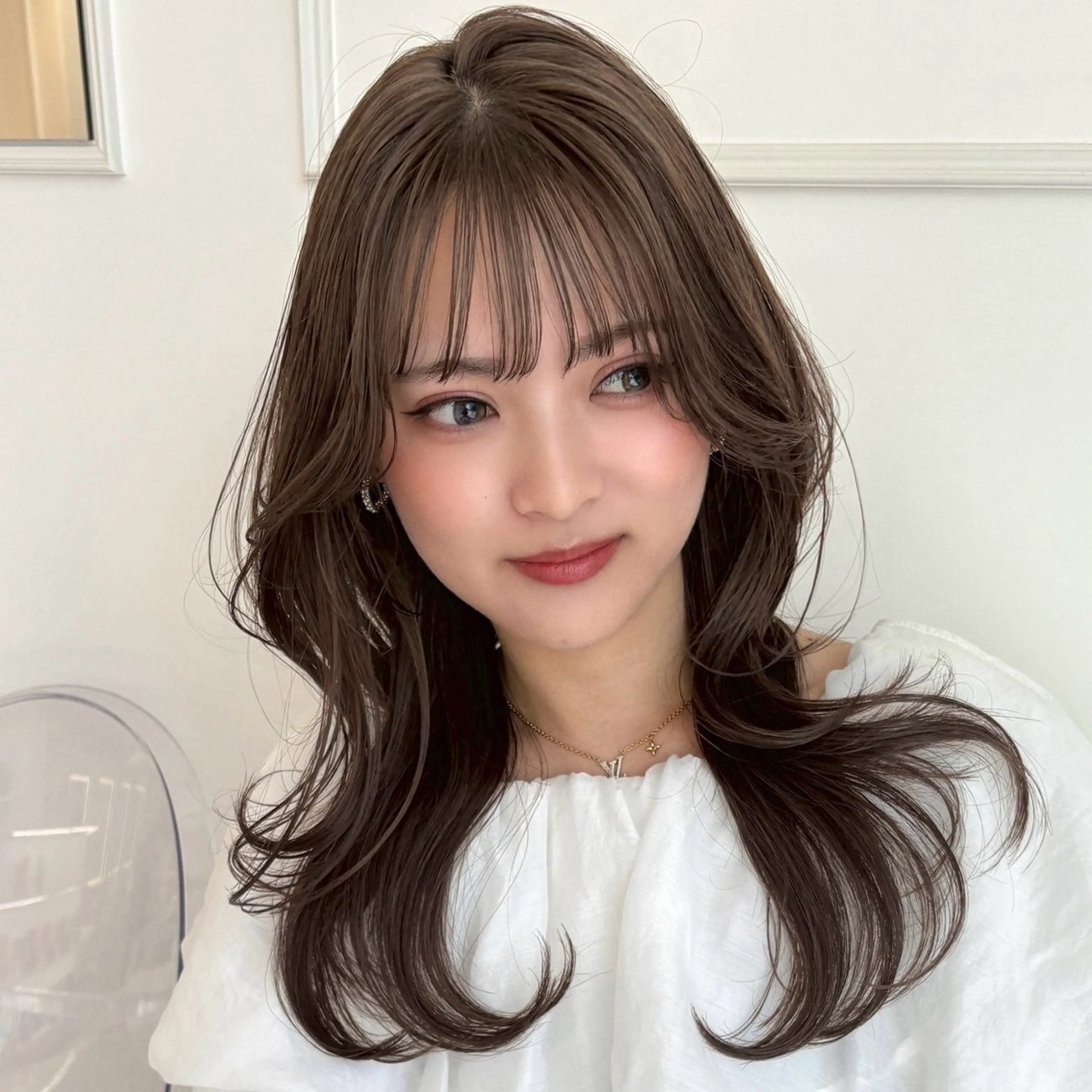 セミロング カット ヘアカラー ParveMix /石田 佳澄🩶のヘアスタイル