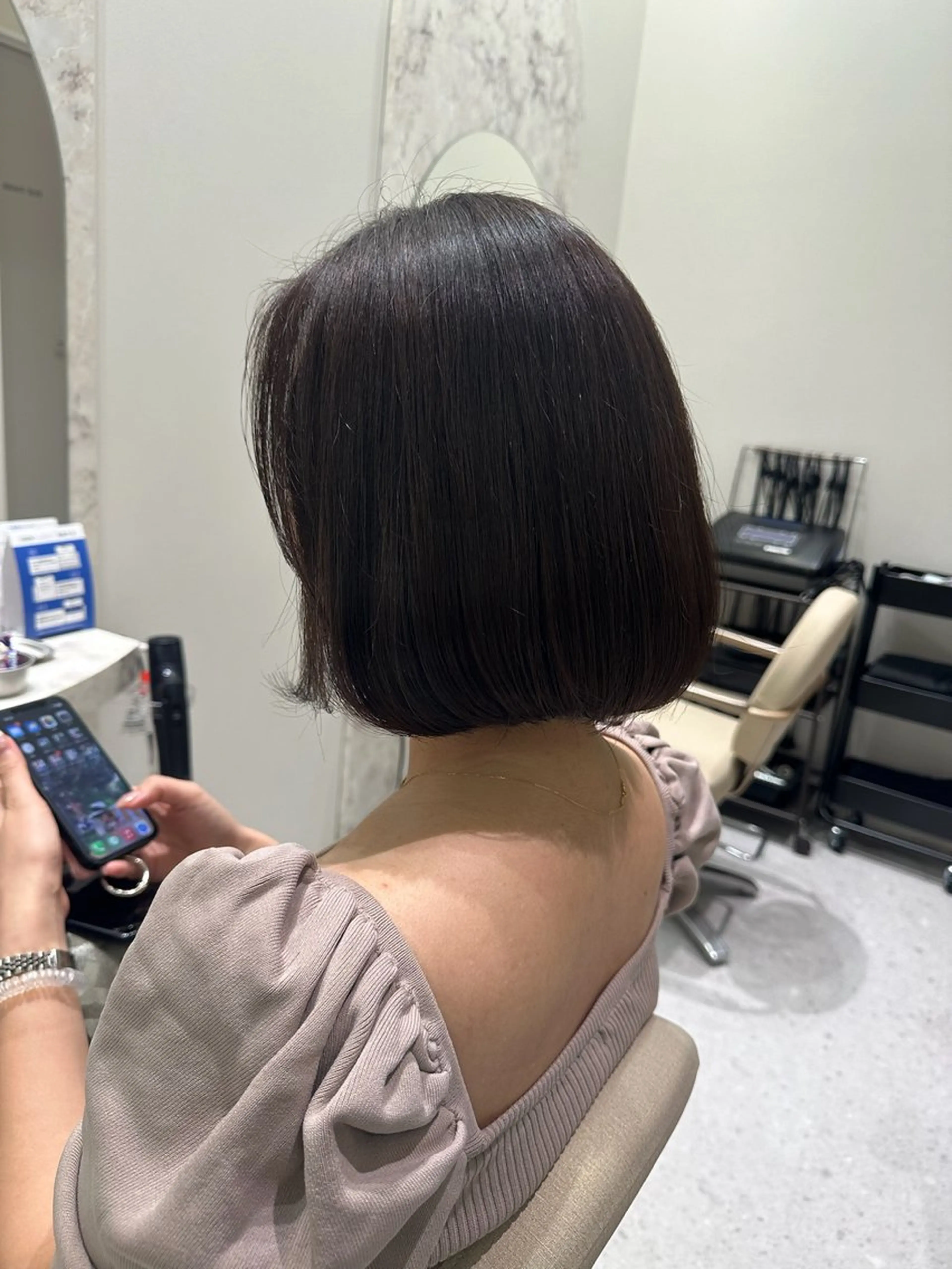 ショート カラー カット ヘアカラー トリートメント ヘッドスパ 韓国レイヤー✨ yasuko銀座のヘアスタイル