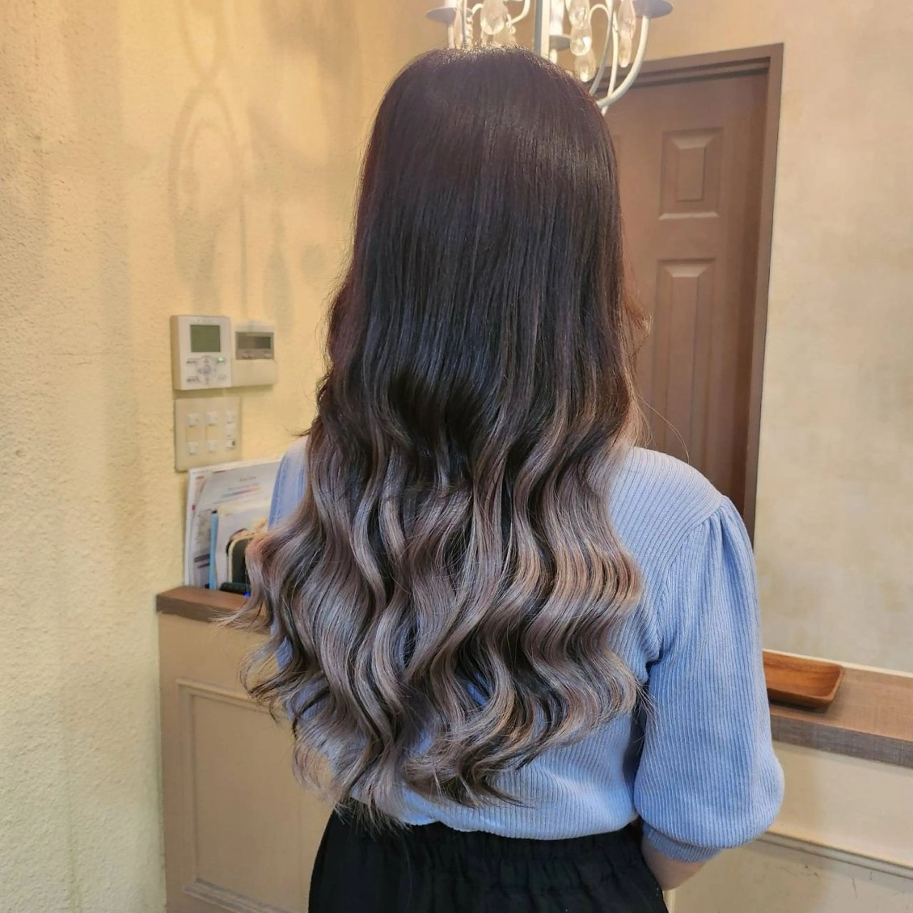ロング ヘアアレンジ エクステ カット エクステ MagicMush ✴︎シールエクステのヘアスタイル