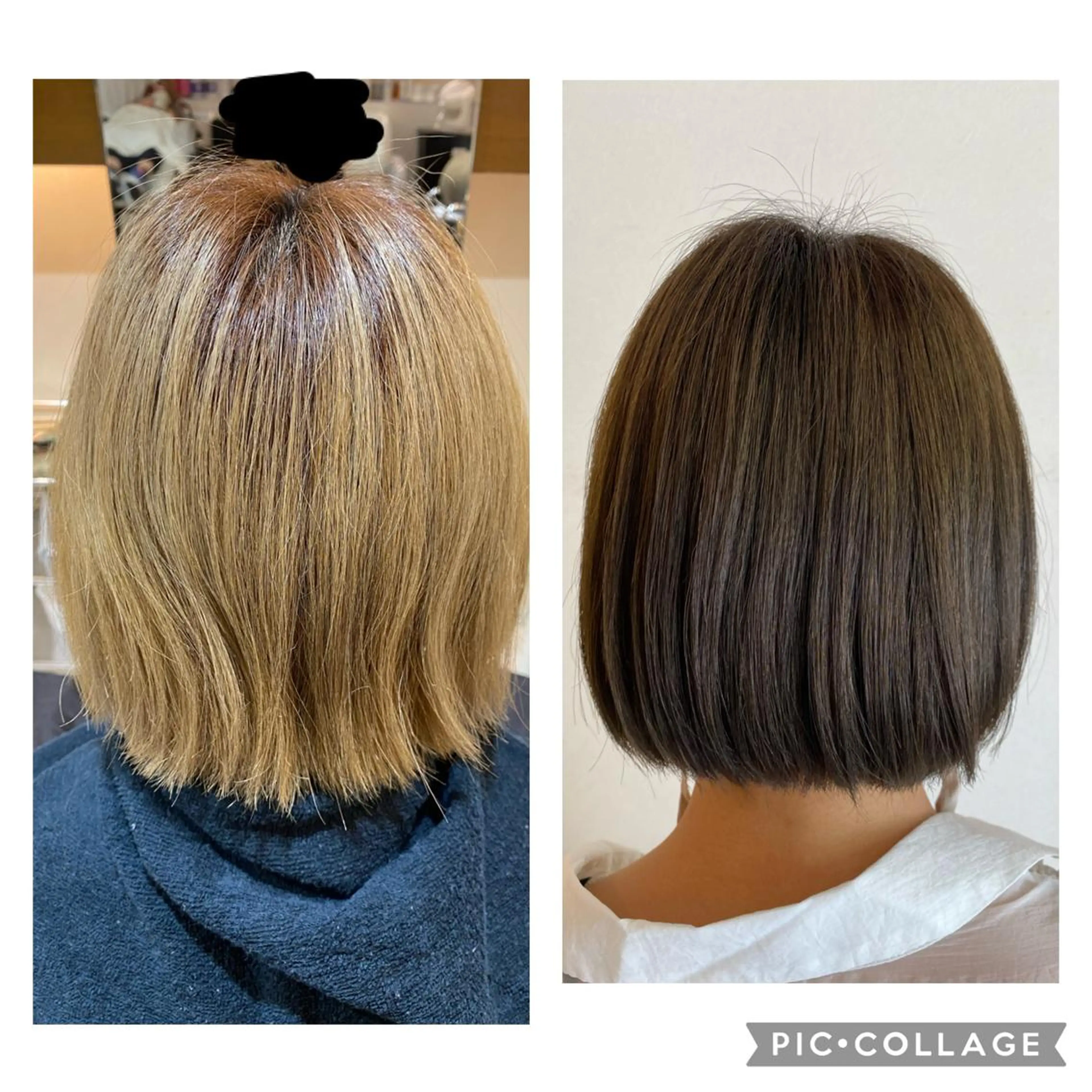 ミディアム カラー アッシュ ブリーチ オリーブアッシュ 清水 有紗のヘアスタイル