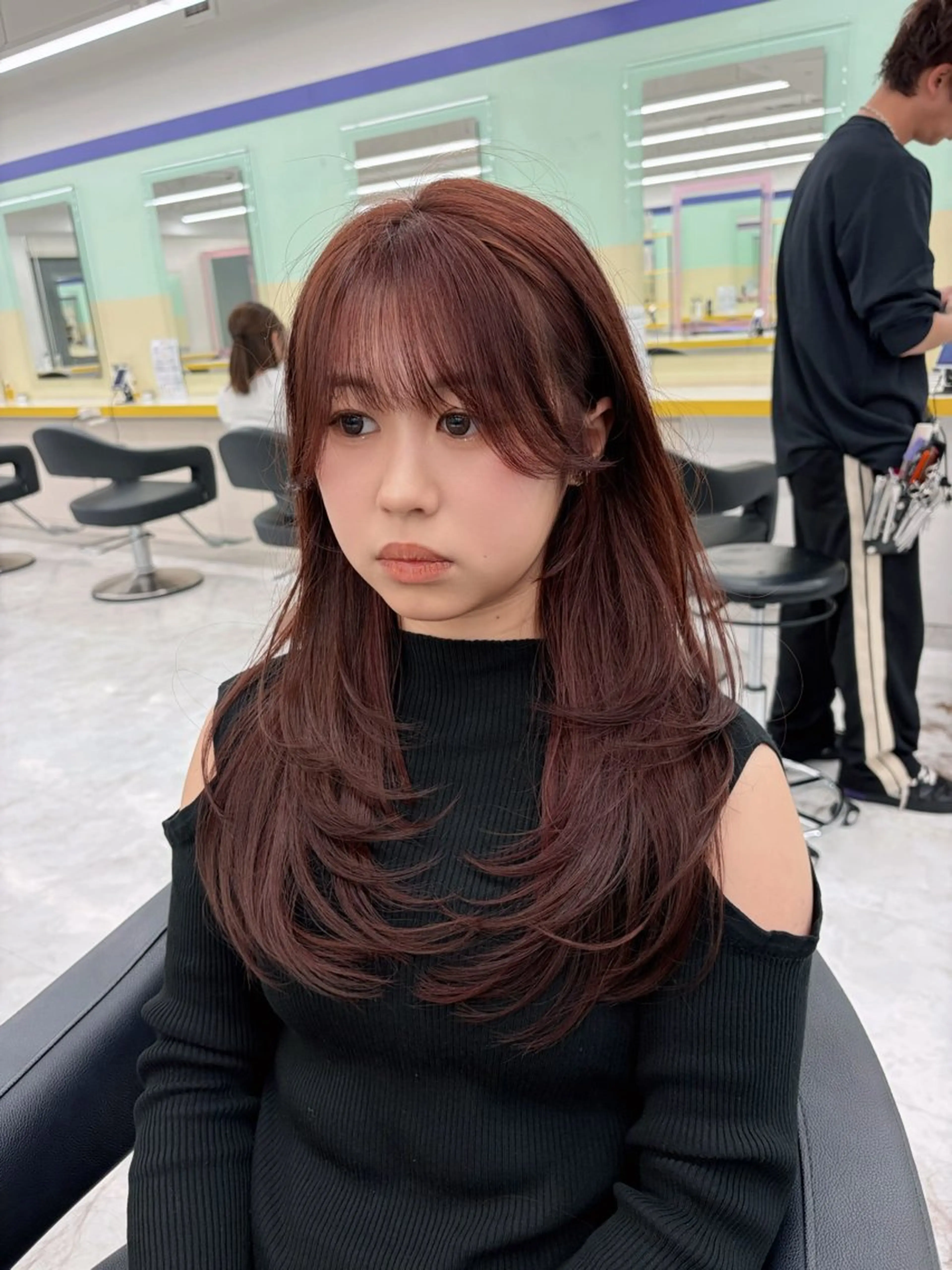 【❣️SALE❣️】骨格矯正カット💇+髪質改善カラー🫧+期間限定❣️高保湿オリジナルトリートメント🫧の写真