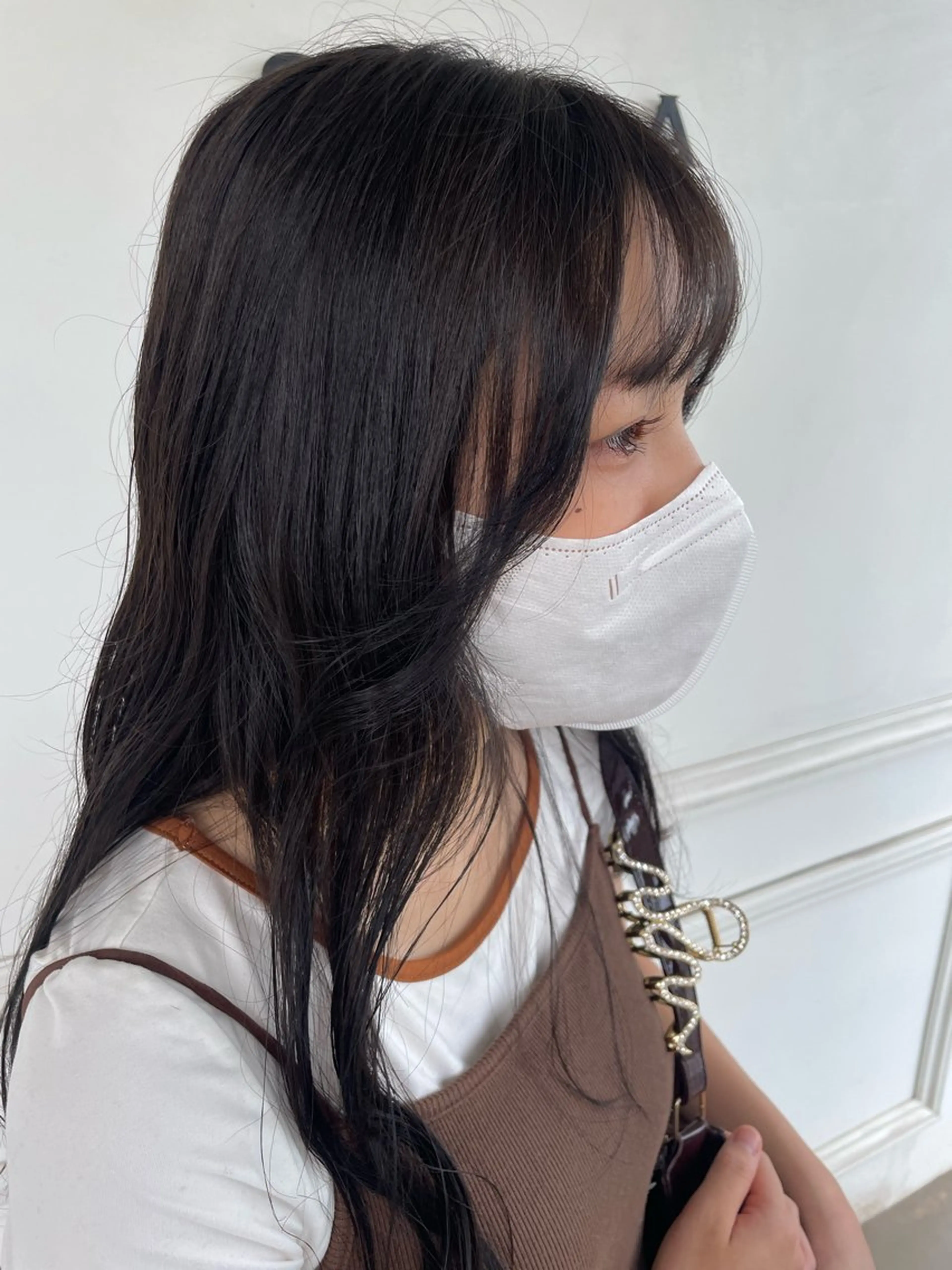 ミディアム カラー ヘアカラー 長岡 香澄のヘアスタイル
