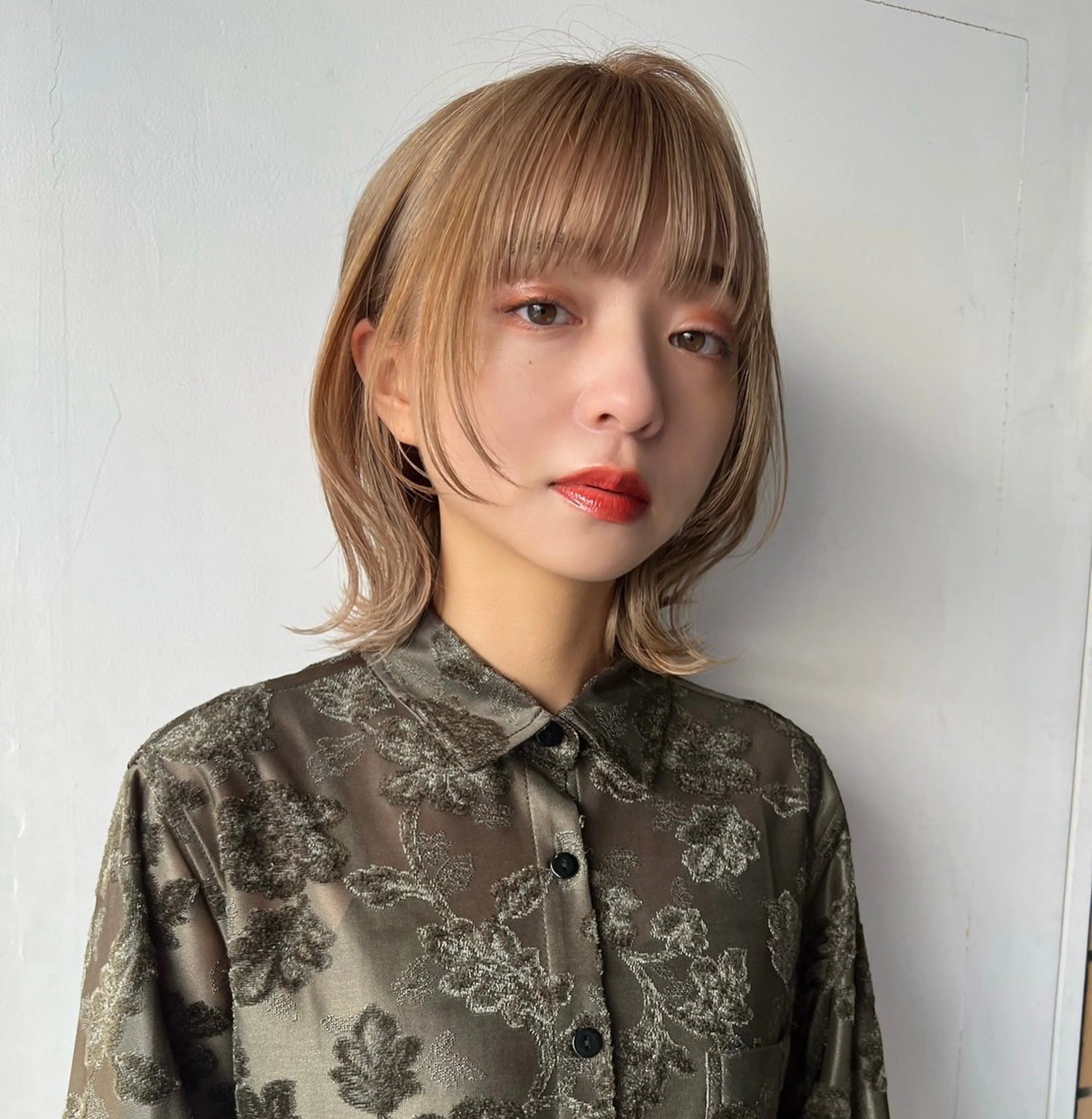 ミディアム 外ハネヘア hana✂︎メンズ ニュアンスパーマのヘアスタイル