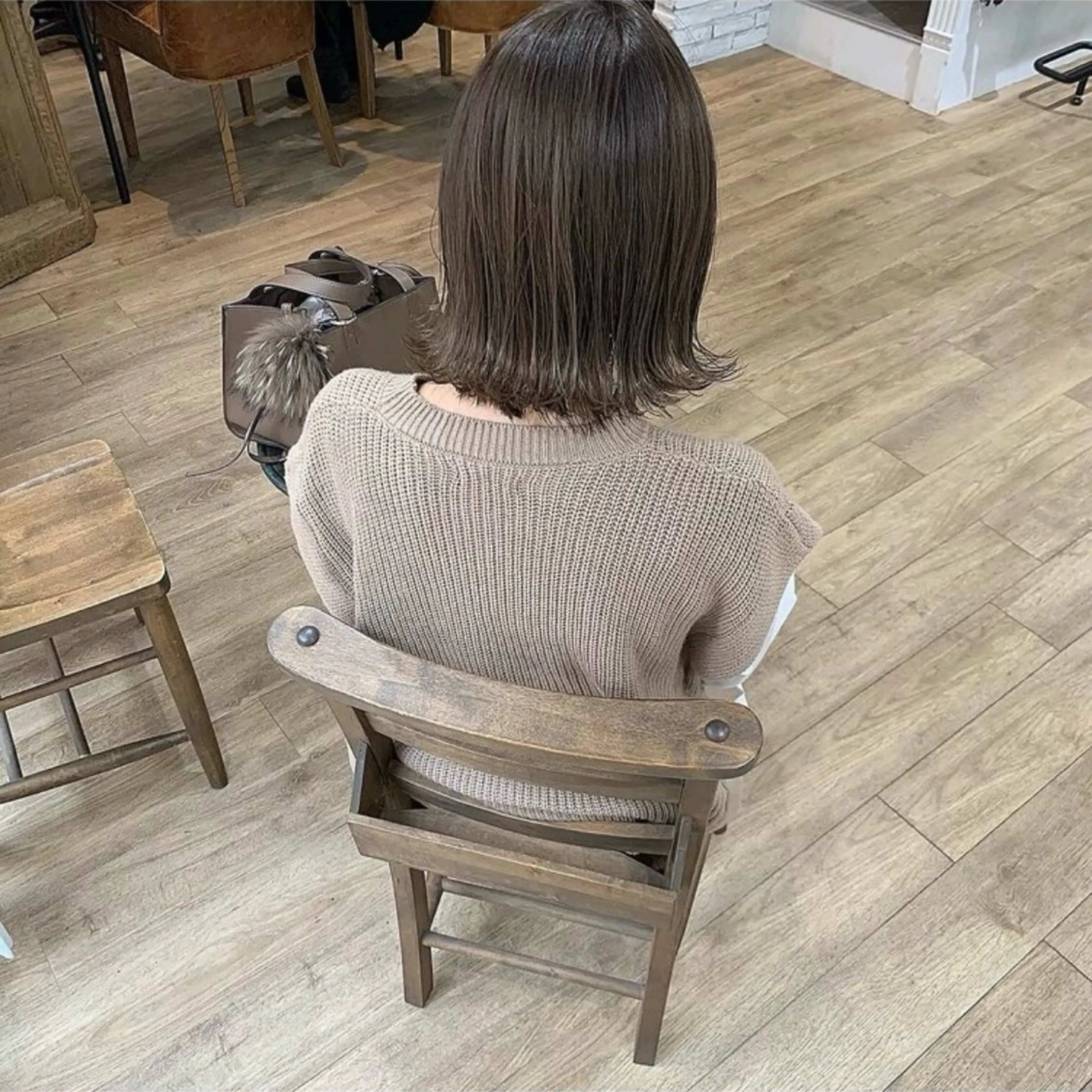 ミディアム カラー ブラウンカラー ヘアカラー 伊賀上 璃亜のヘアスタイル