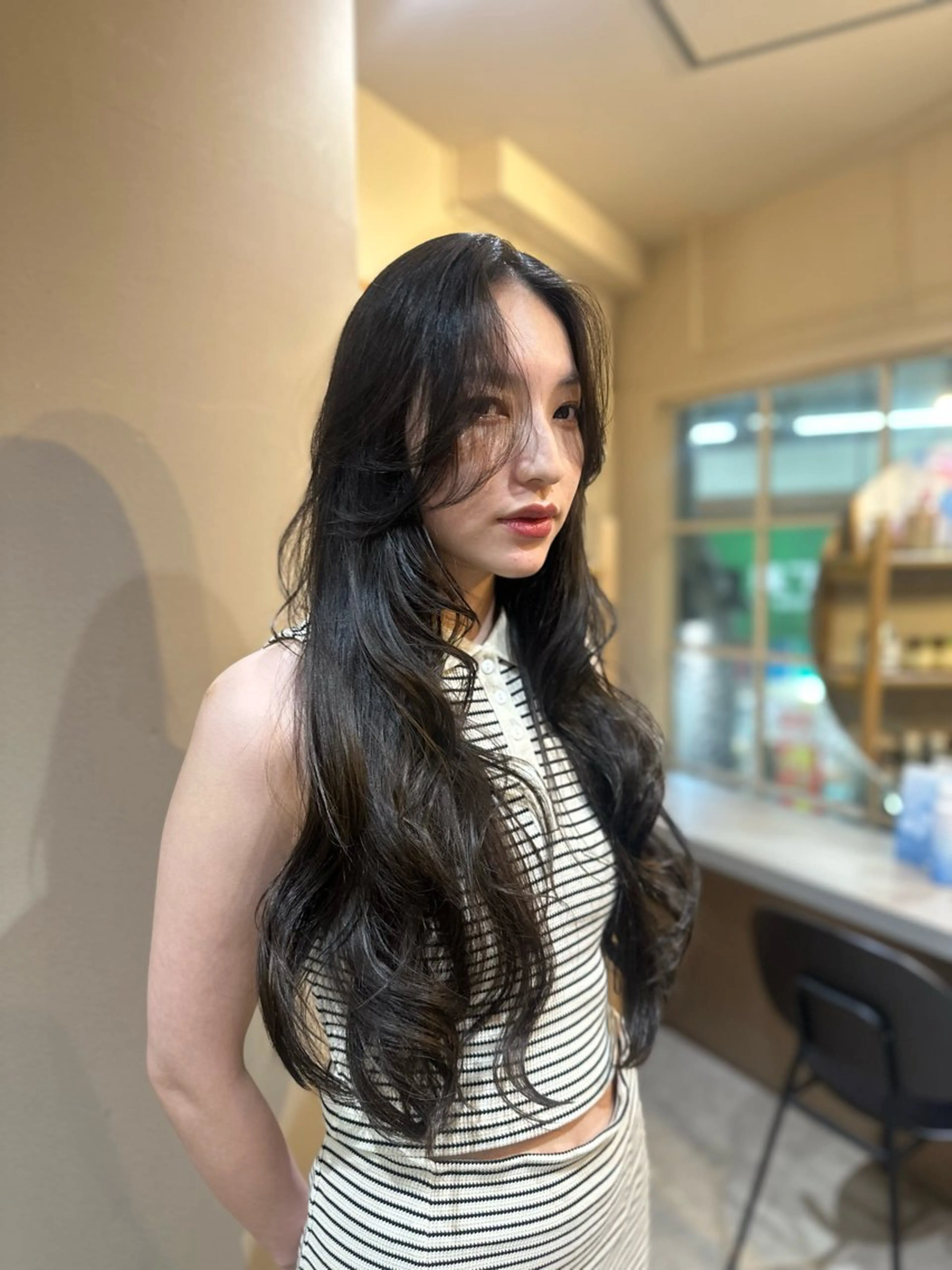 ロング カット ヘアカラー Ran /レイヤー /ベージュ/髪質改善のヘアスタイル