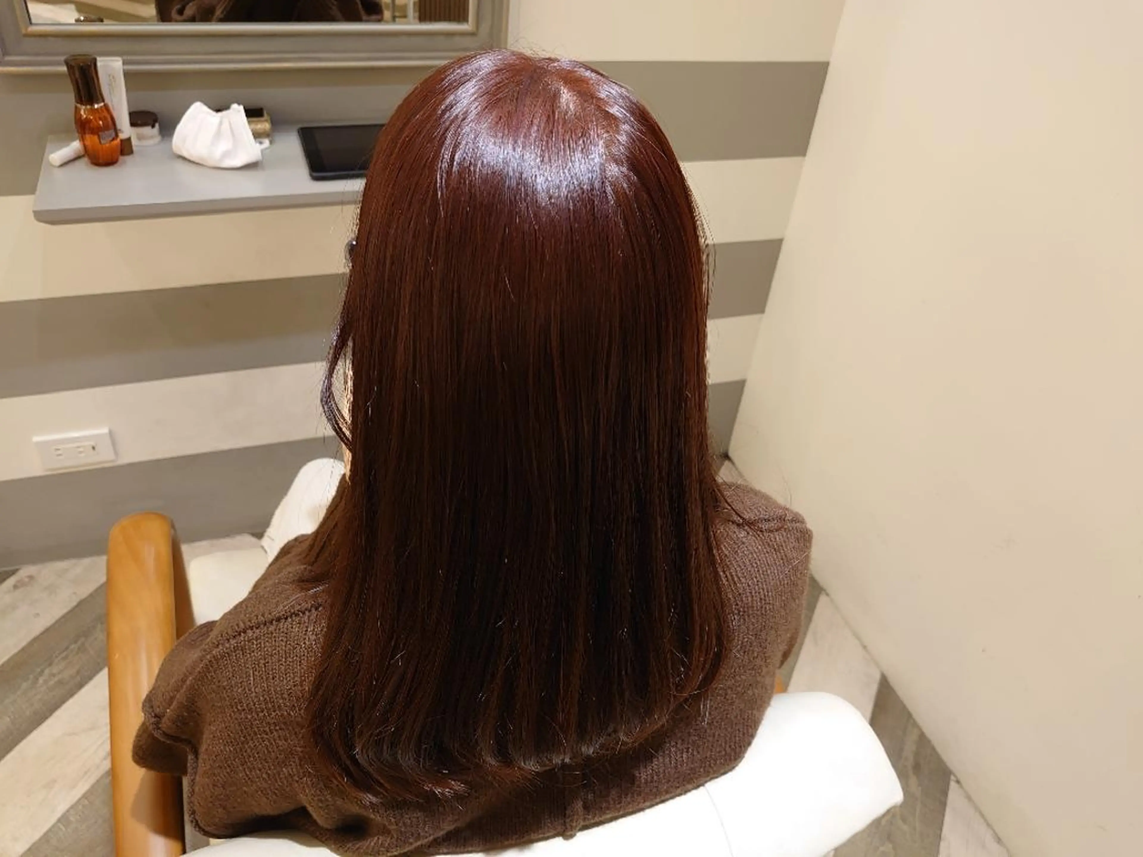 ロング ヘアカラー トリートメント 渡辺 康行のヘアスタイル