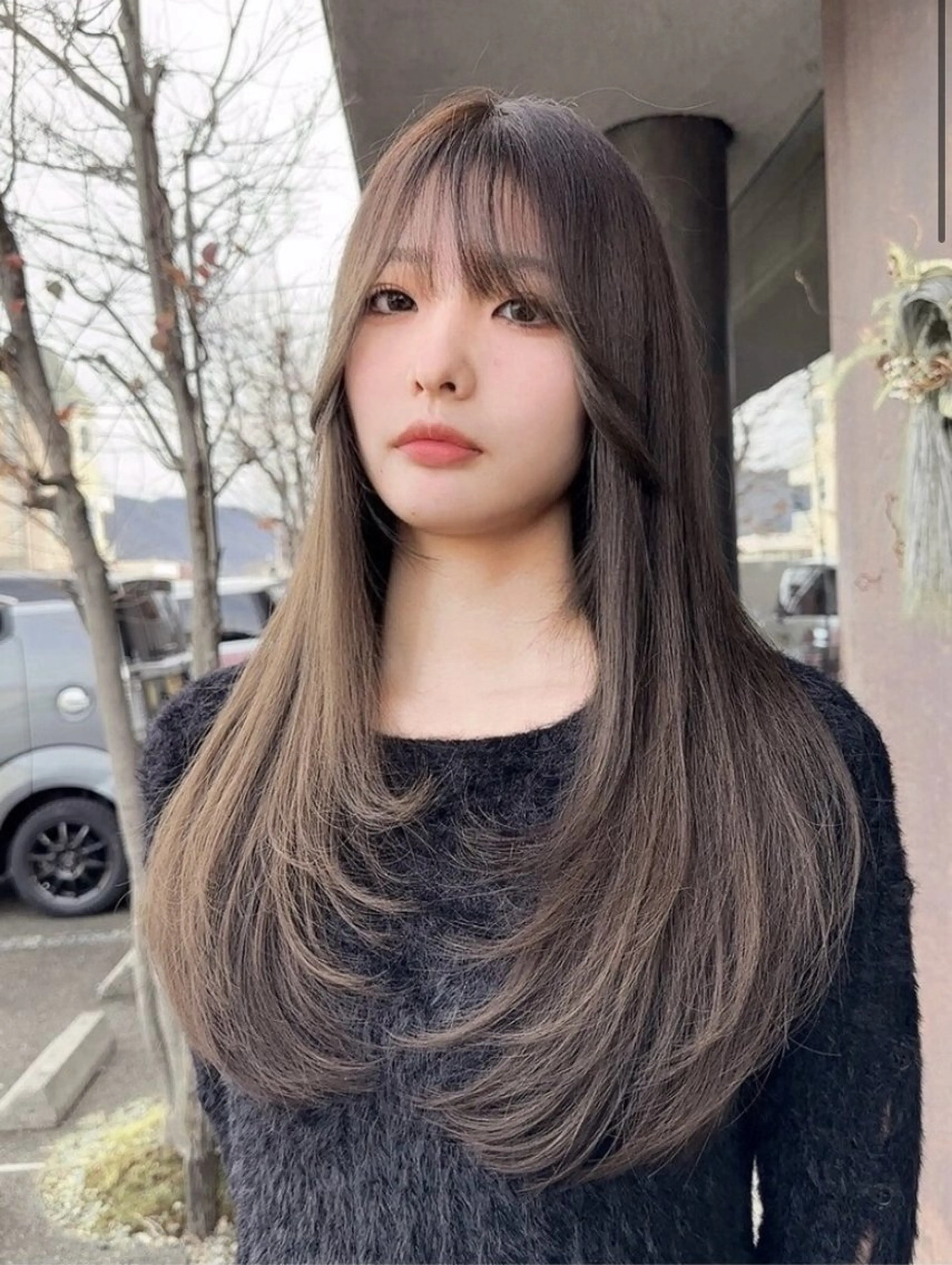 ロング ロングレイヤー レイヤーカット ロング nene 艶カラーのヘアスタイル