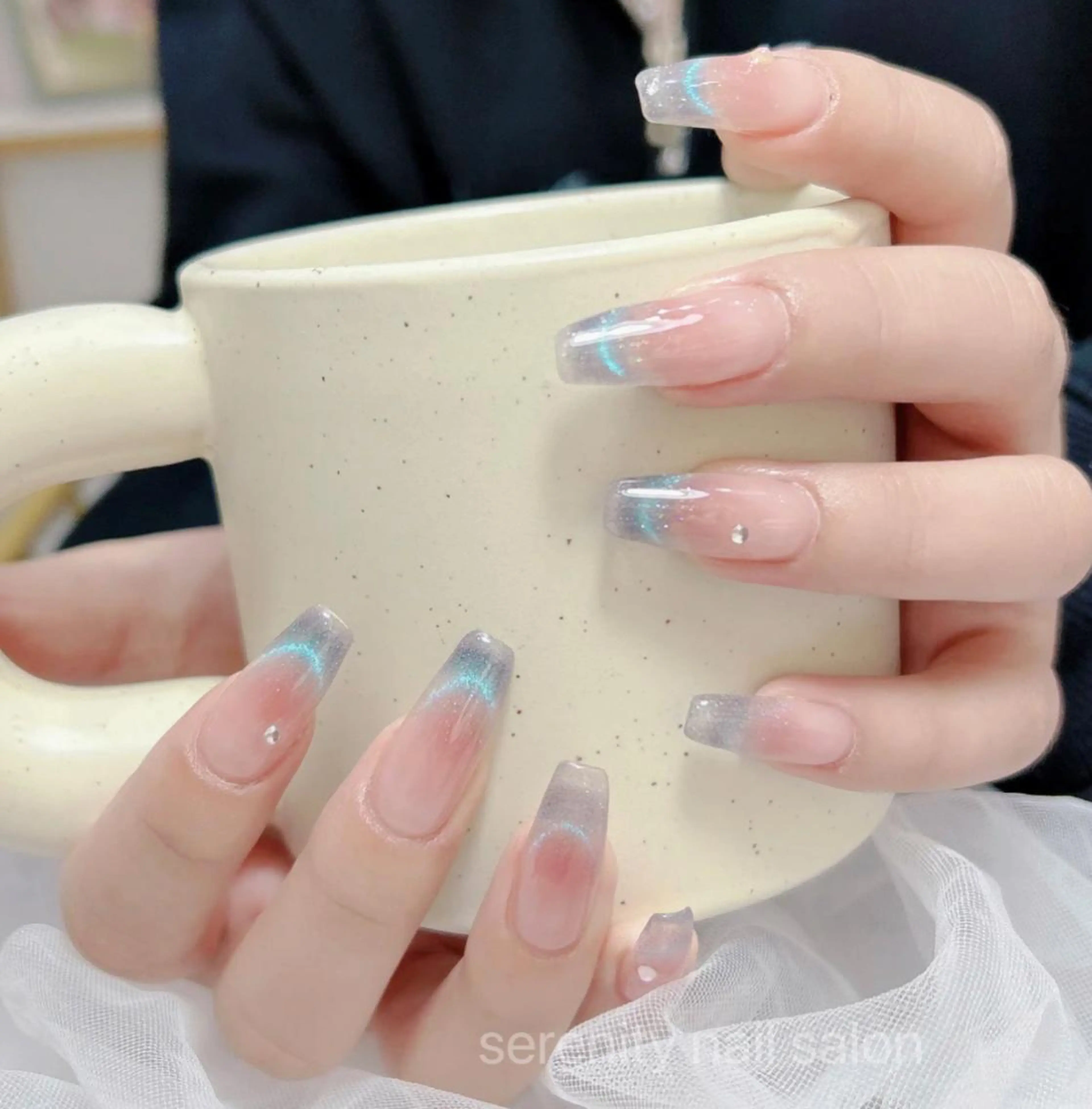 ネイル ハンドネイル ハンドケア ✨Serenity ワンホンネイルのネイルデザイン