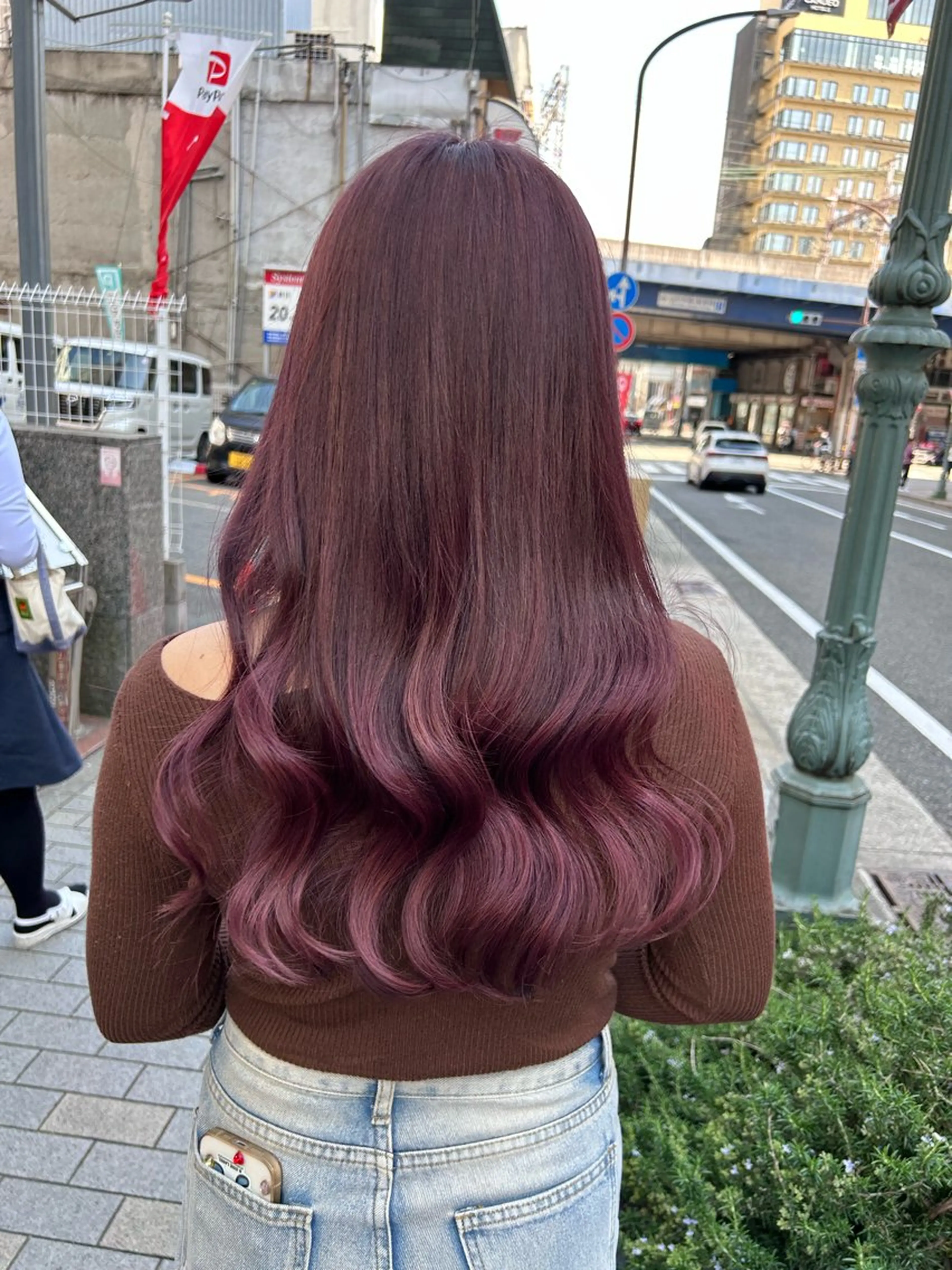 ロング カラー ピンクカラー ピンクパープル パープルカラー ambiente所属・瀬川 夏緒のヘアスタイル