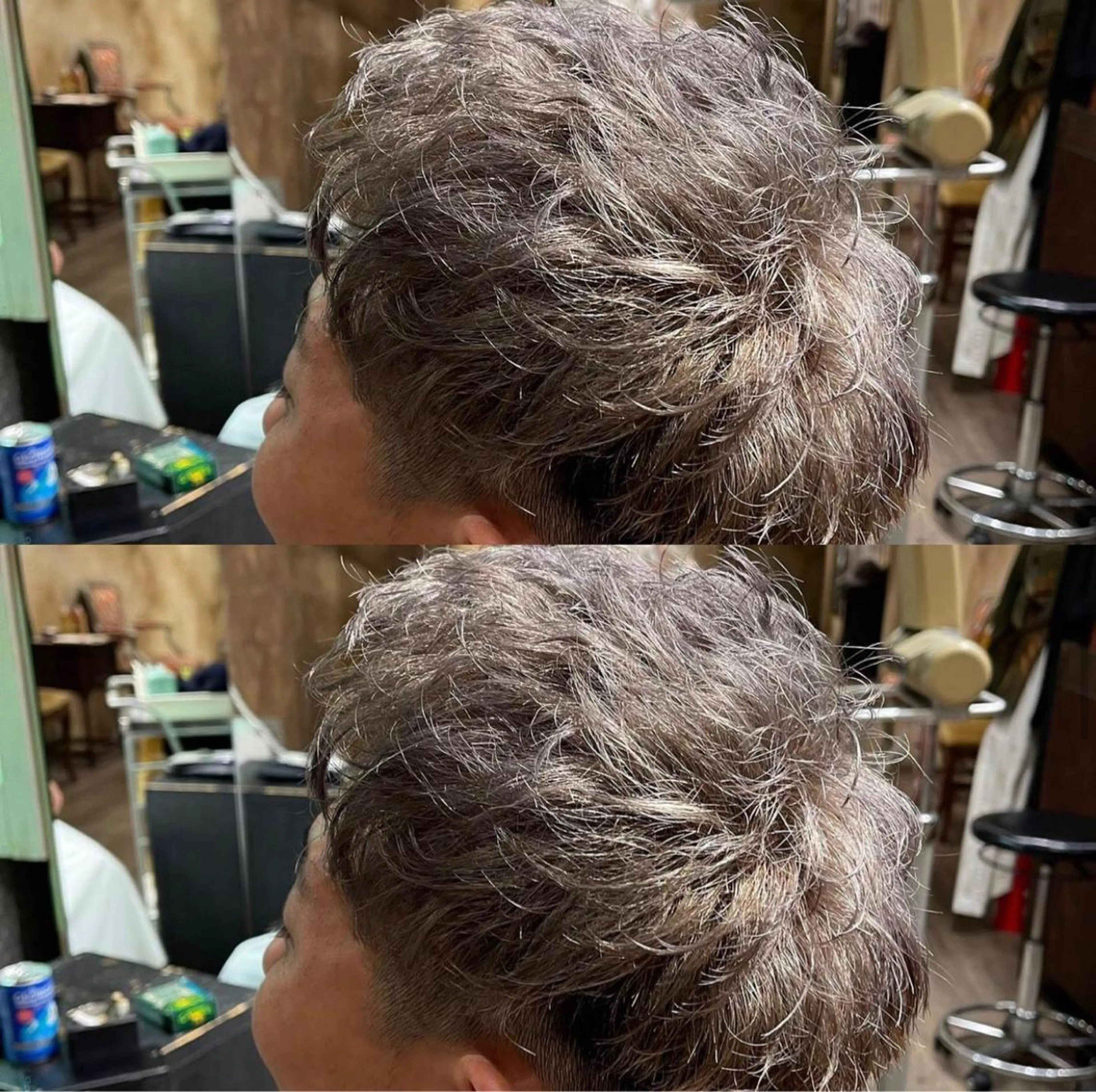 ショート カラー メンズ メンズハイライト メンズハイトーン ハイライトカラー ハイトーンカラー ハイライト peakshair所属・北堀江メンズパーマ 特化◎下村悠人のヘアスタイル